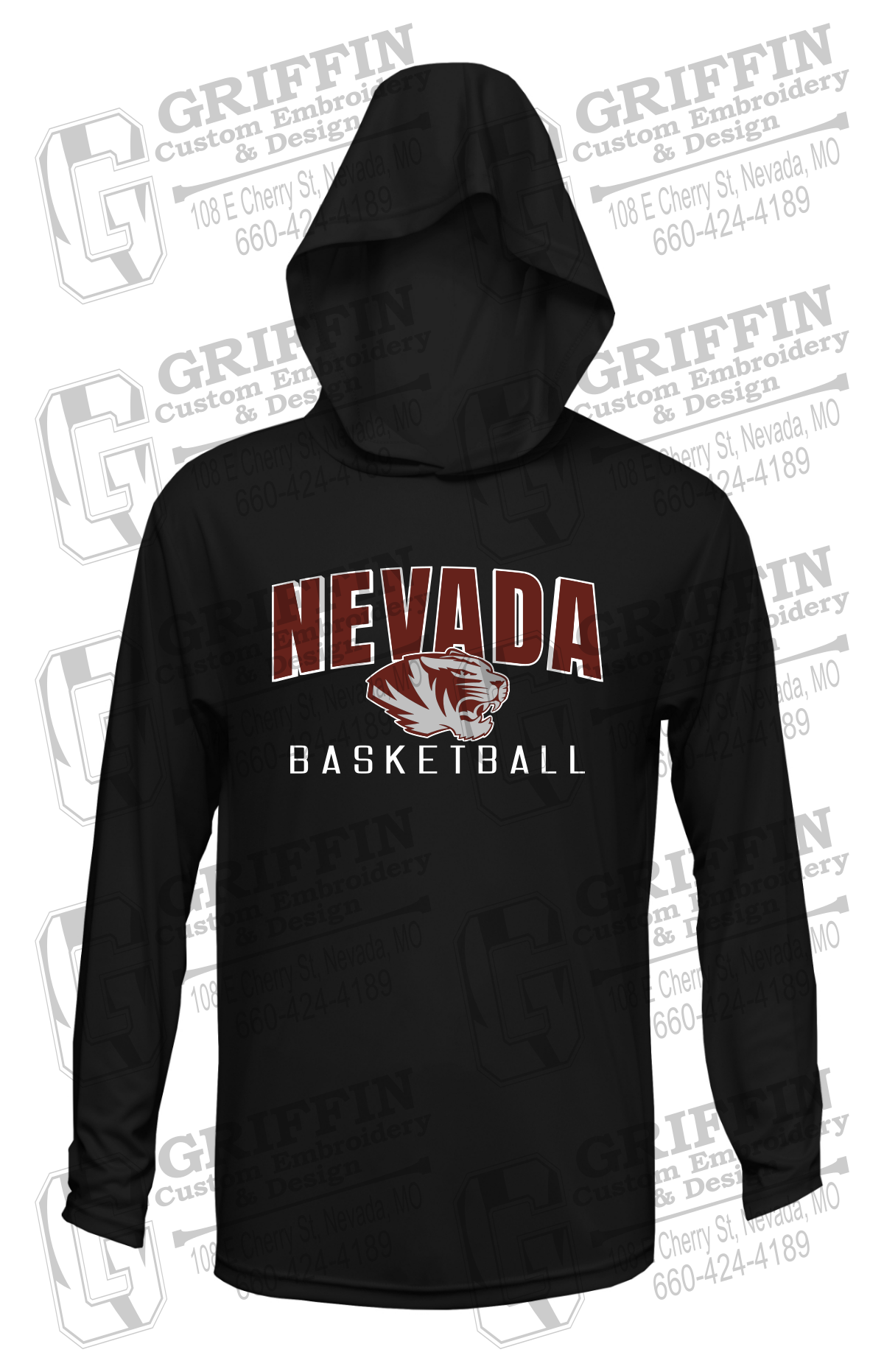Dry-Fit T-Shirt Hoodie - Basketball - Nevada Tigers 25-T