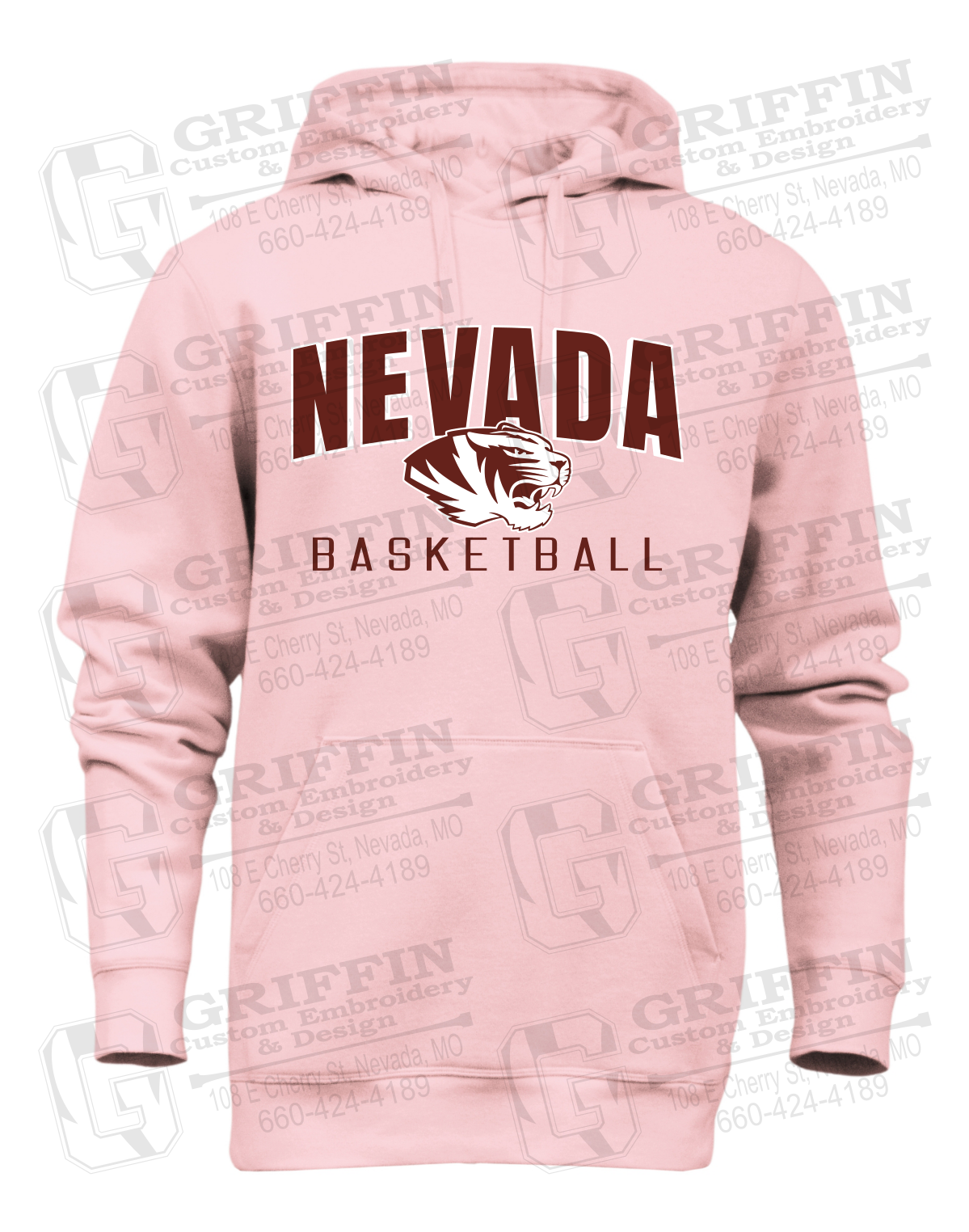 Heavyweight Fleece Hoodie - Basketball - Nevada Tigers 25-T