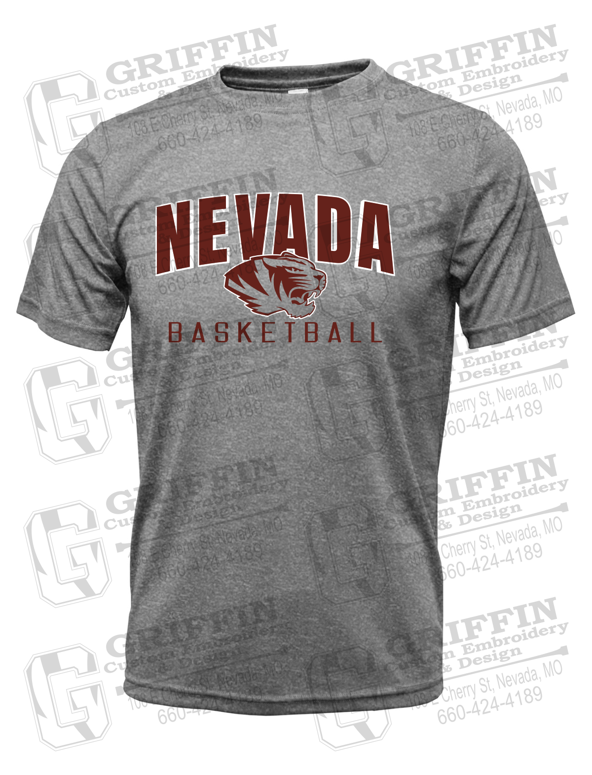 Dry-Fit Short Sleeve T-Shirt - Basketball - Nevada Tigers 25-T