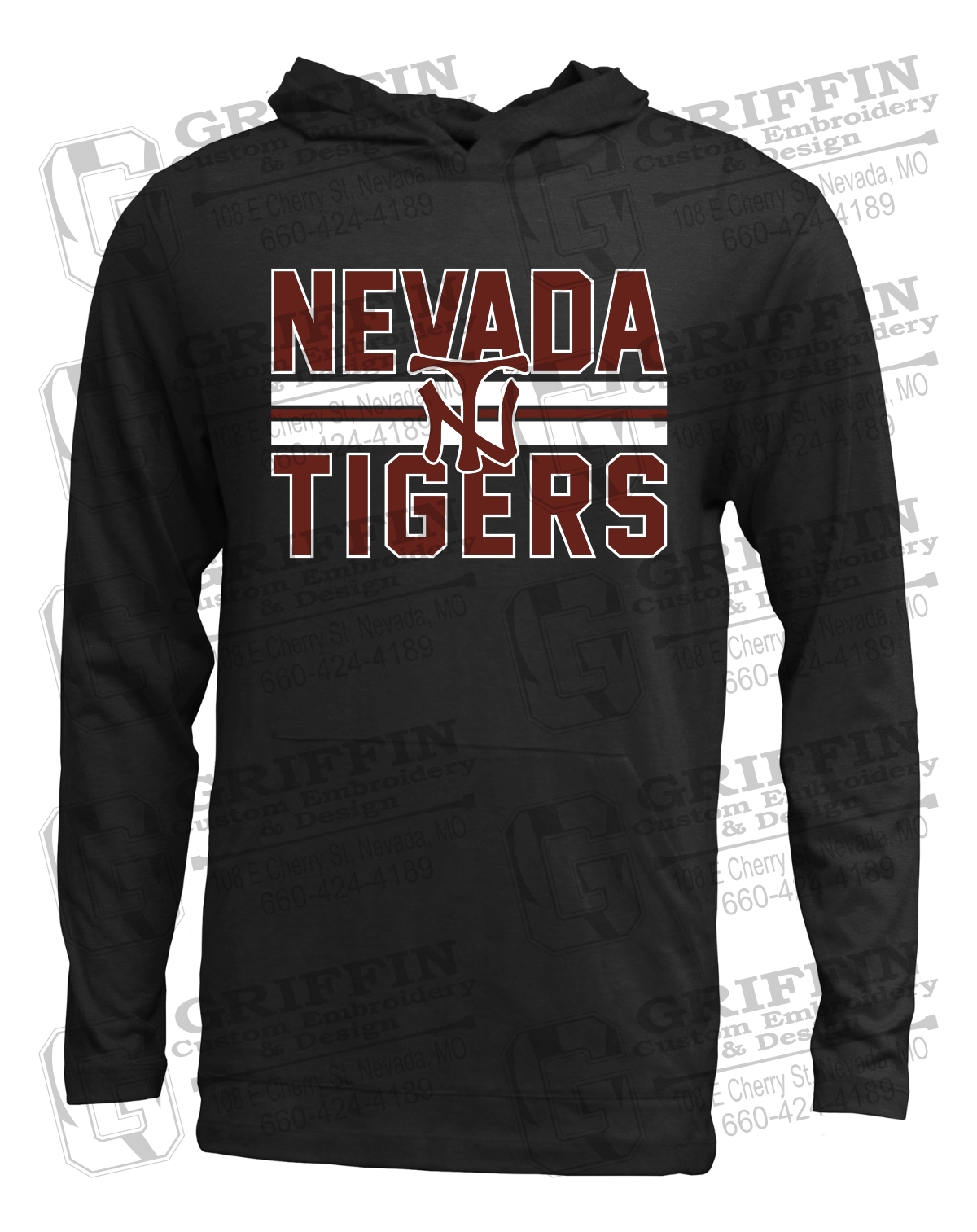 Soft-Tek T-Shirt Hoodie - Softball - Nevada Tigers 25-U