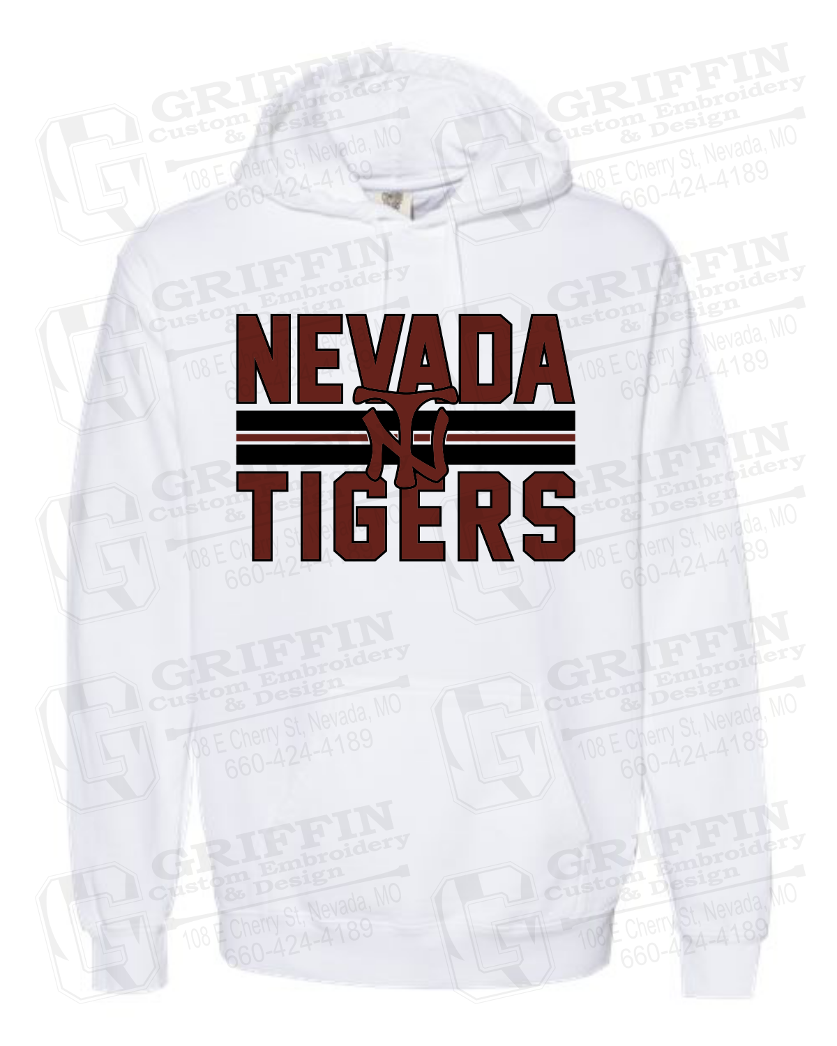 Comfort Colors Hoodie - Baseball - Nevada Tigers 25-U