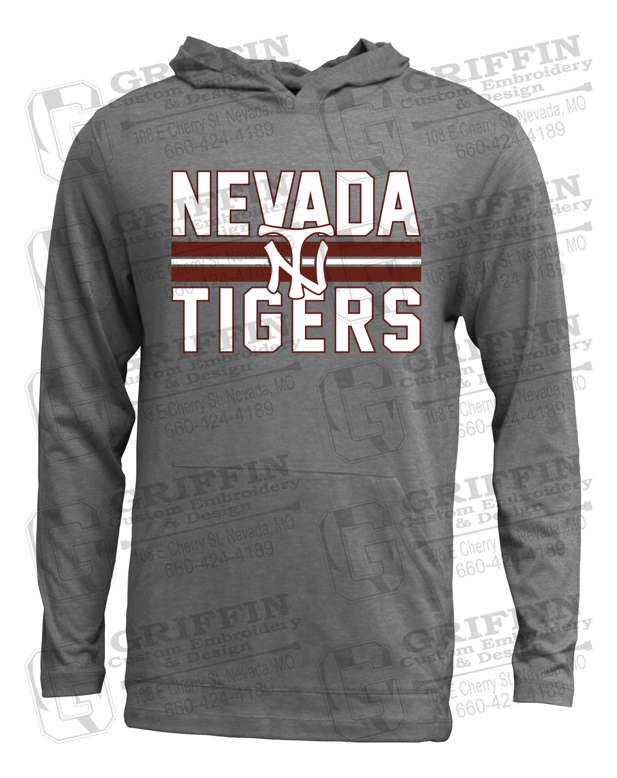 Soft-Tek T-Shirt Hoodie - Softball - Nevada Tigers 25-U