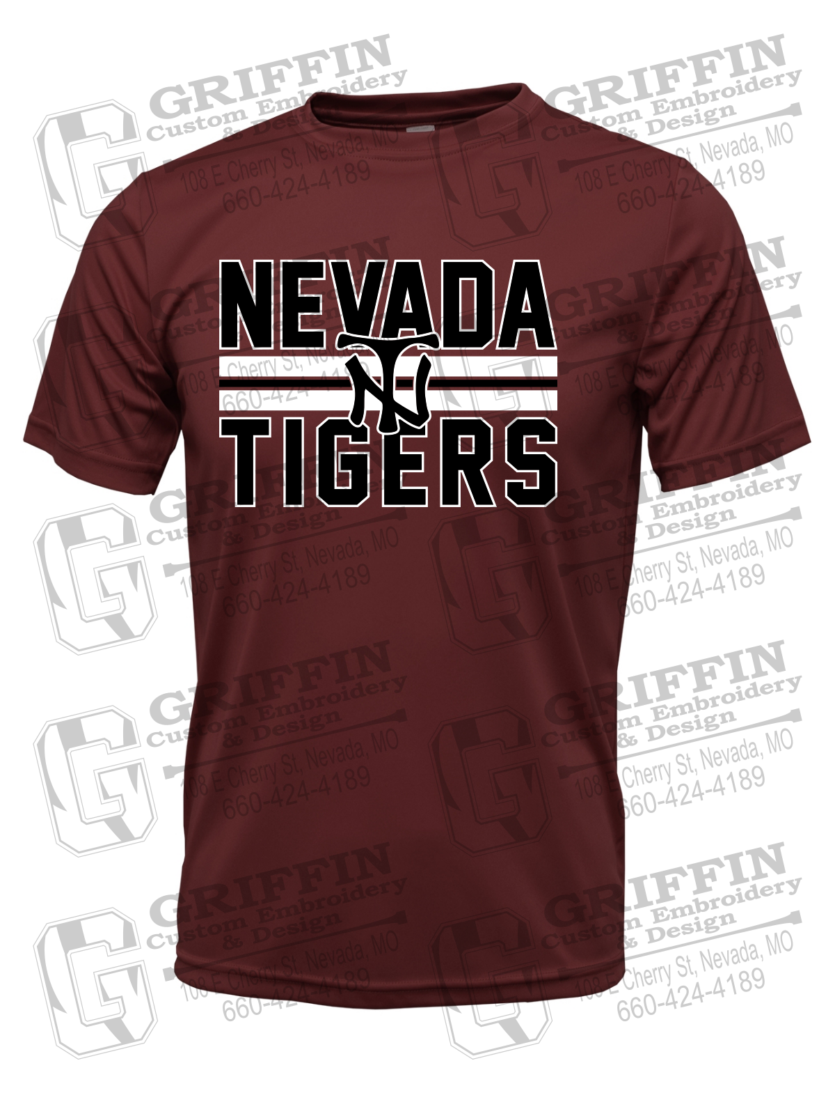 Dry-Fit Short Sleeve T-Shirt - Baseball - Nevada Tigers 25-U