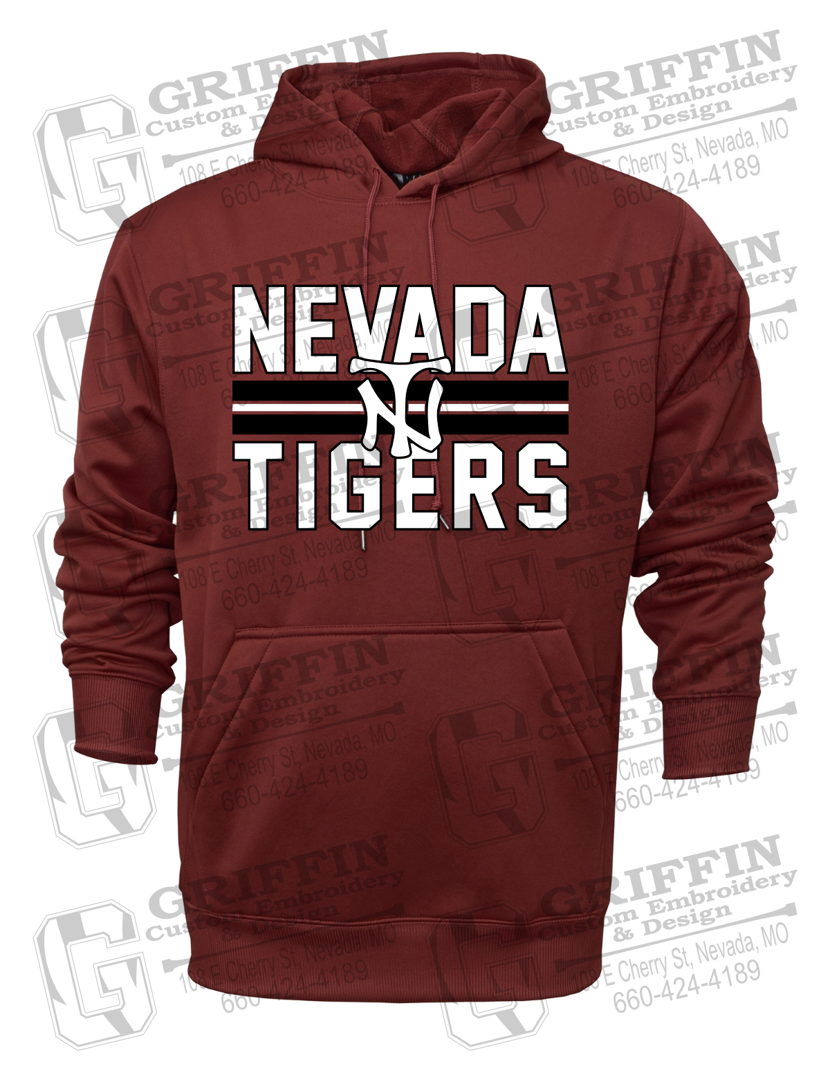 Performance Fleece Hoodie - Softball - Nevada Tigers 25-U