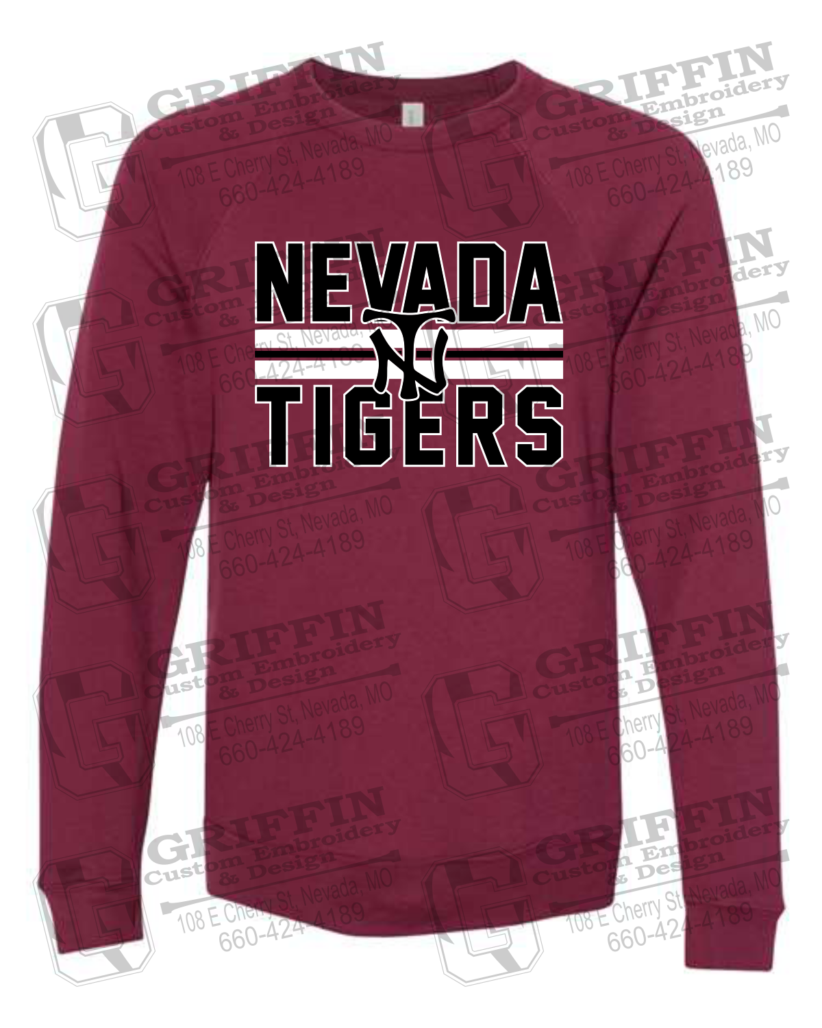 Sponge Fleece Sweatshirt - Baseball - Nevada Tigers 25-U