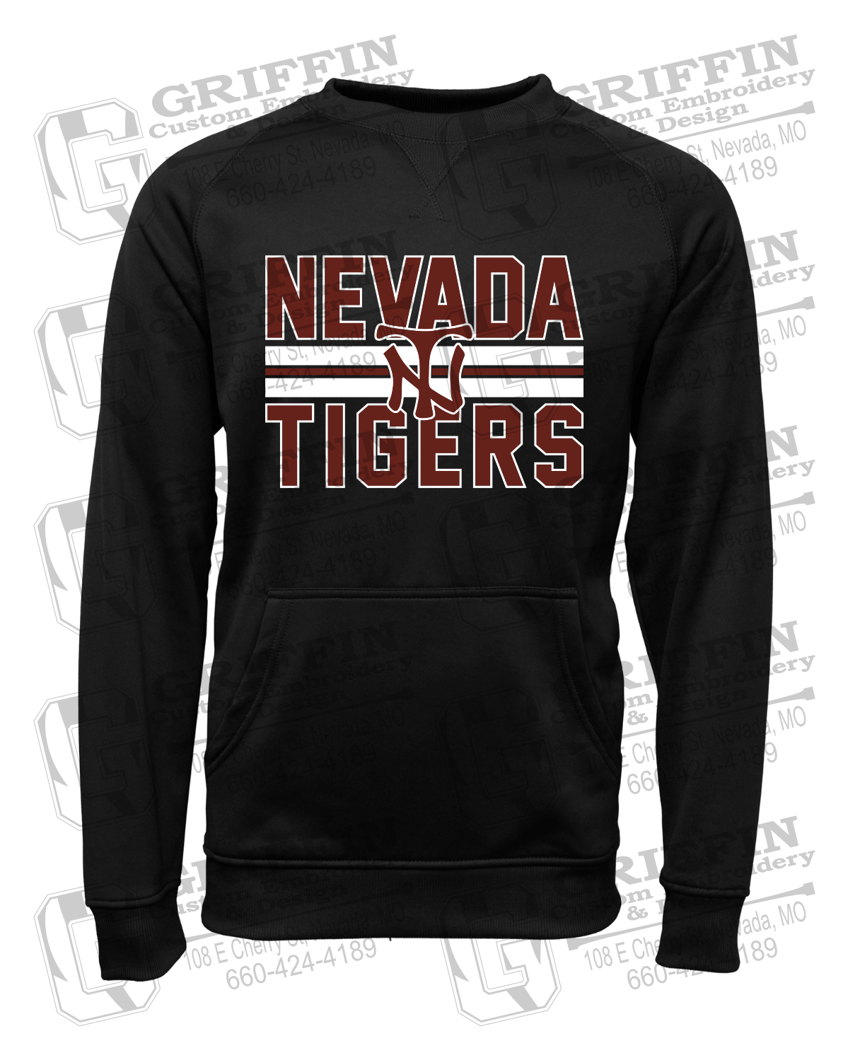 Performance Fleece Sweatshirt - Softball - Nevada Tigers 25-U