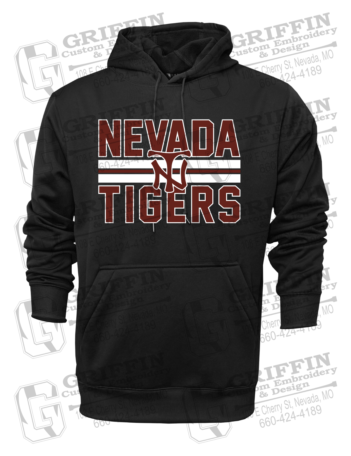 Performance Fleece Hoodie - Softball - Nevada Tigers 25-U