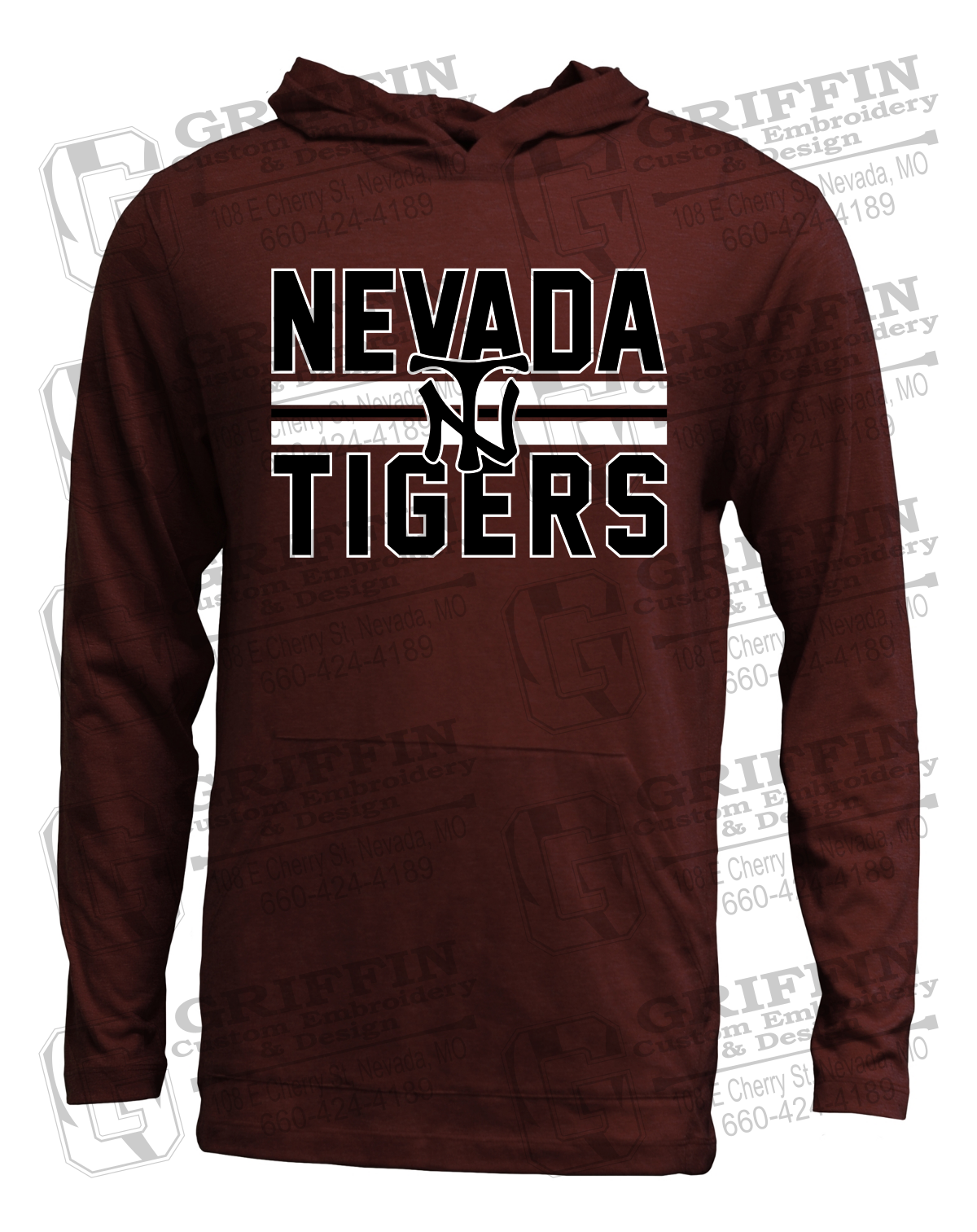 Soft-Tek T-Shirt Hoodie - Softball - Nevada Tigers 25-U