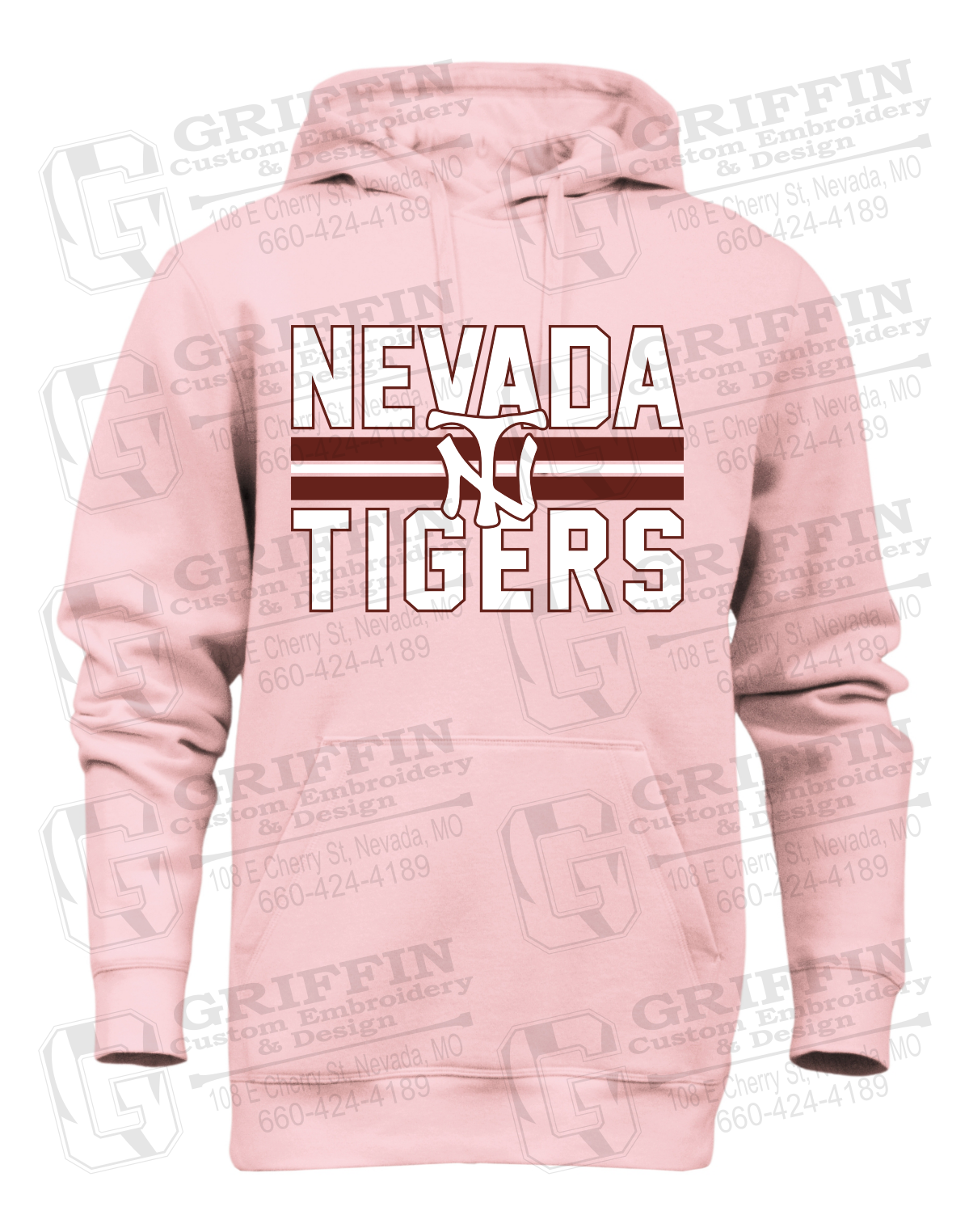 Heavyweight Fleece Hoodie - Baseball - Nevada Tigers 25-U