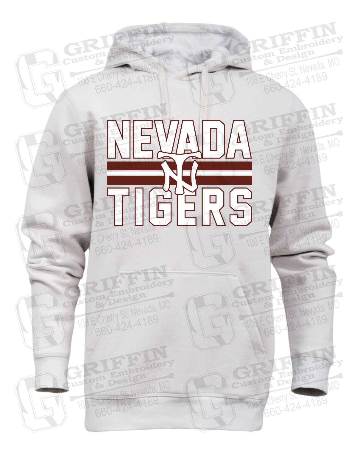 Heavyweight Fleece Hoodie - Baseball - Nevada Tigers 25-U