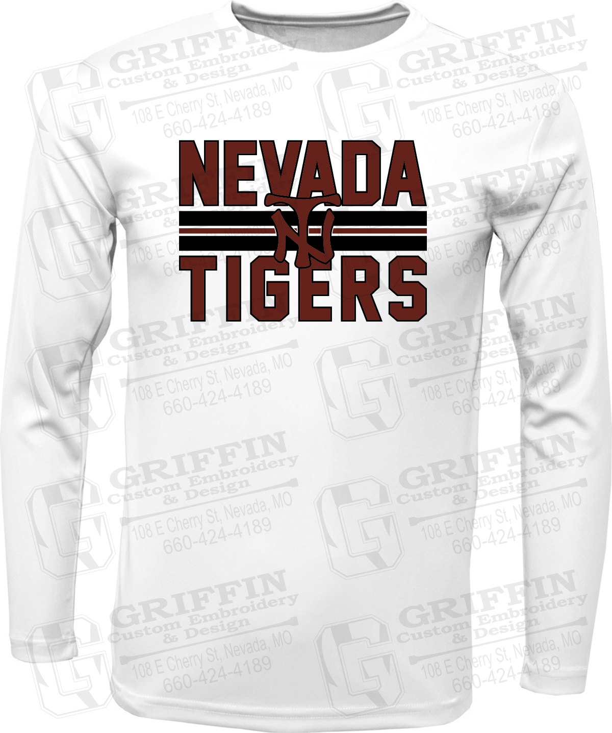 Toddler Dry-Fit Long Sleeve T-Shirt - Softball - Nevada Tigers 25-U