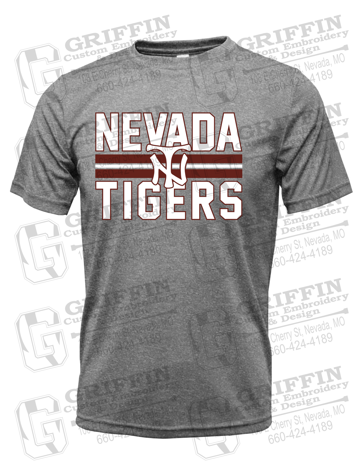 Dry-Fit Short Sleeve T-Shirt - Baseball - Nevada Tigers 25-U