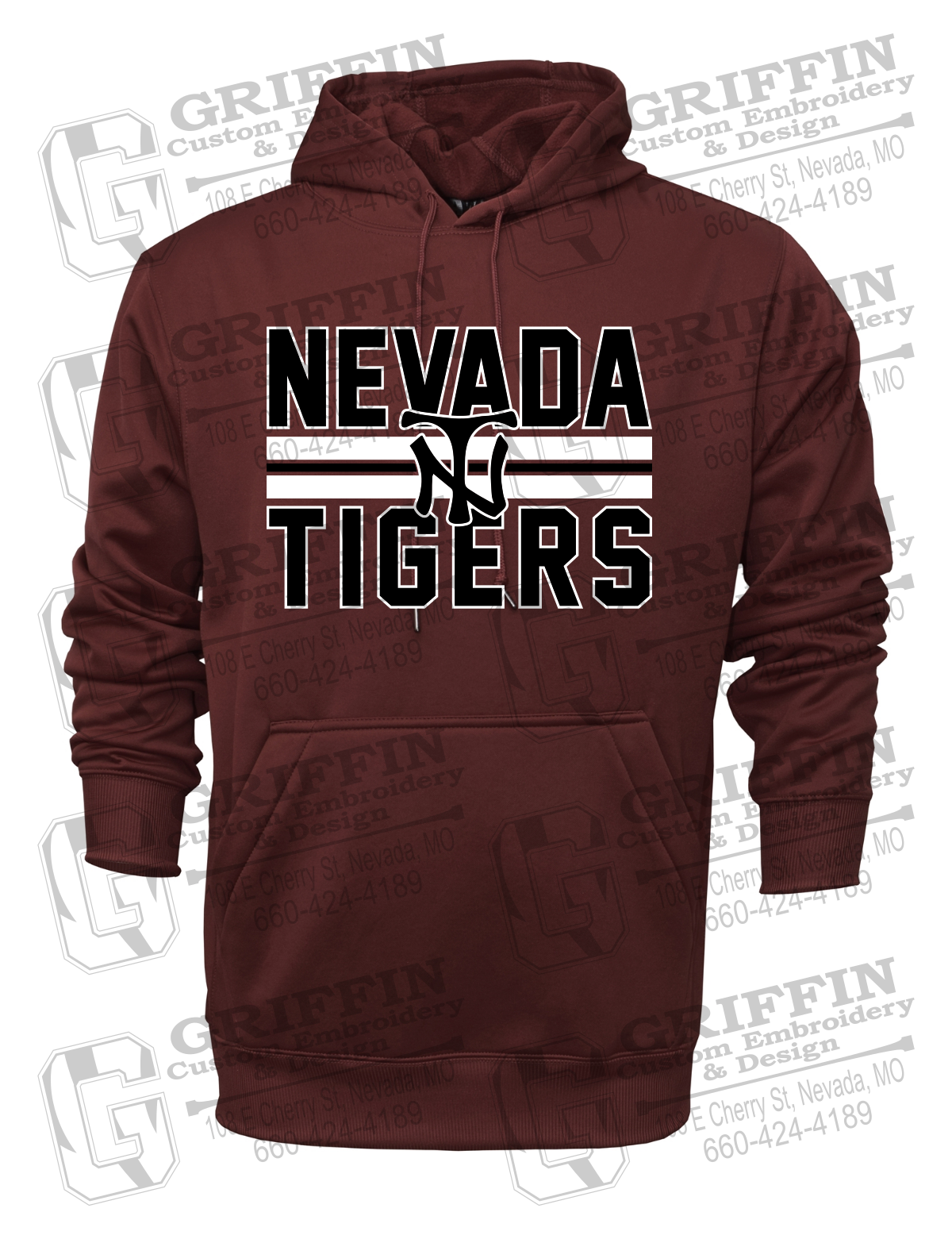 Performance Fleece Hoodie - Softball - Nevada Tigers 25-U