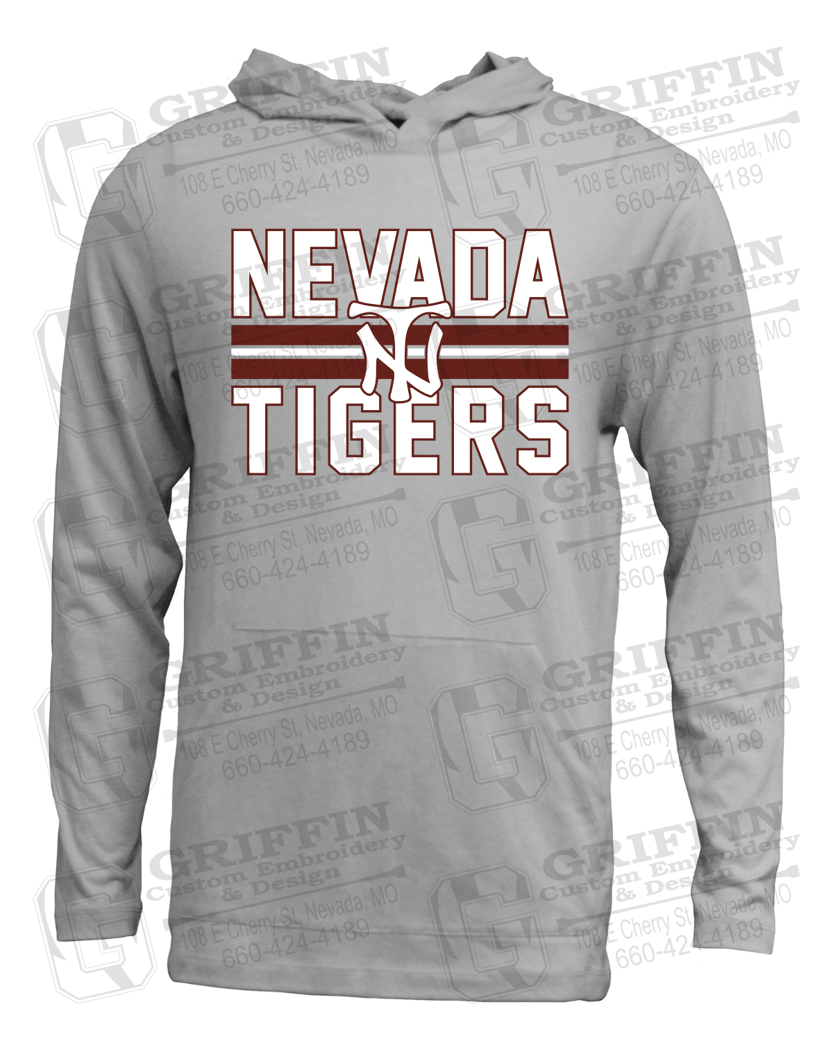 Soft-Tek T-Shirt Hoodie - Softball - Nevada Tigers 25-U