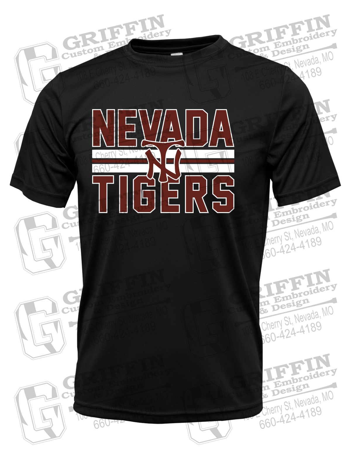 Dry-Fit Short Sleeve T-Shirt - Baseball - Nevada Tigers 25-U