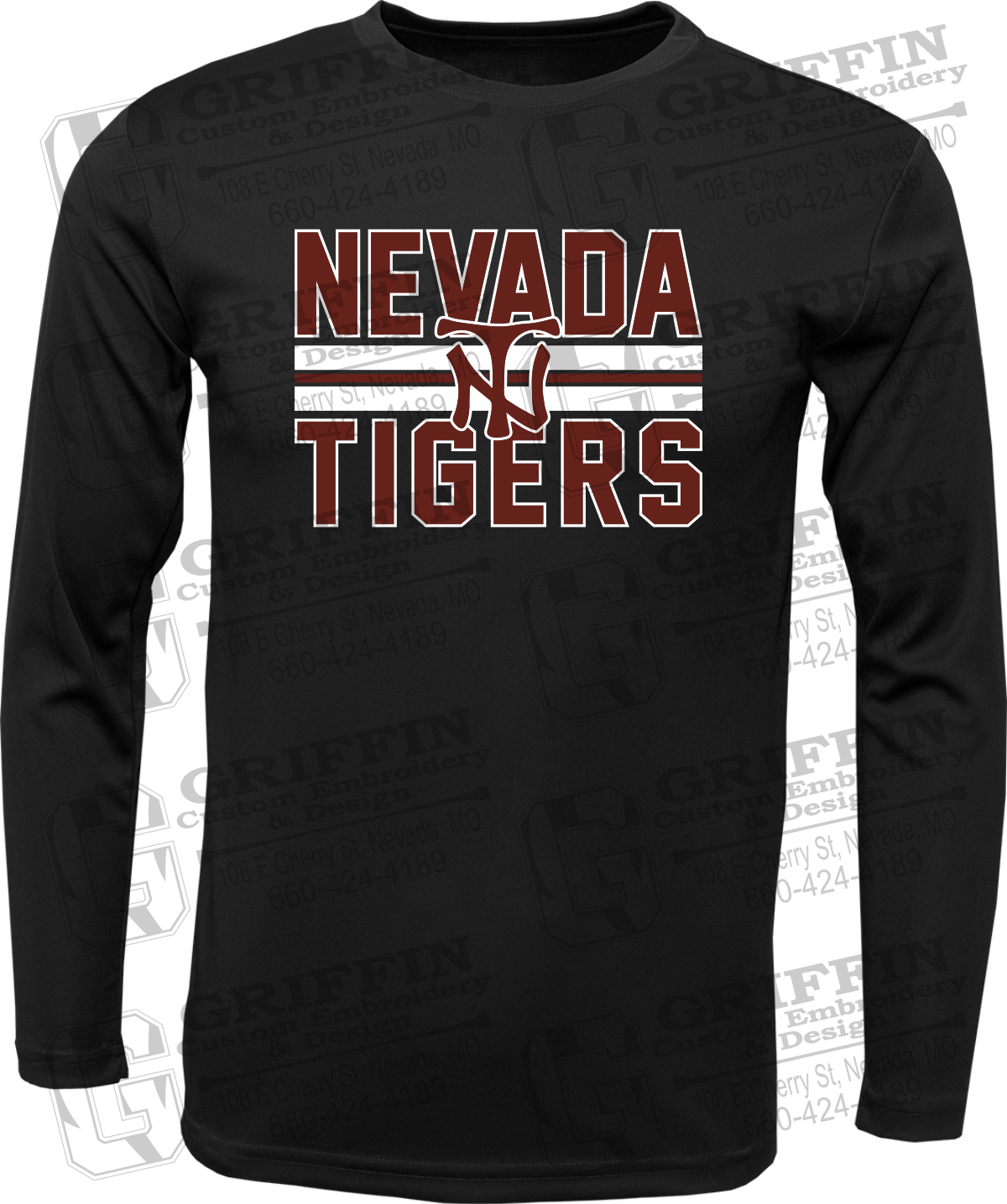 Toddler Dry-Fit Long Sleeve T-Shirt - Softball - Nevada Tigers 25-U