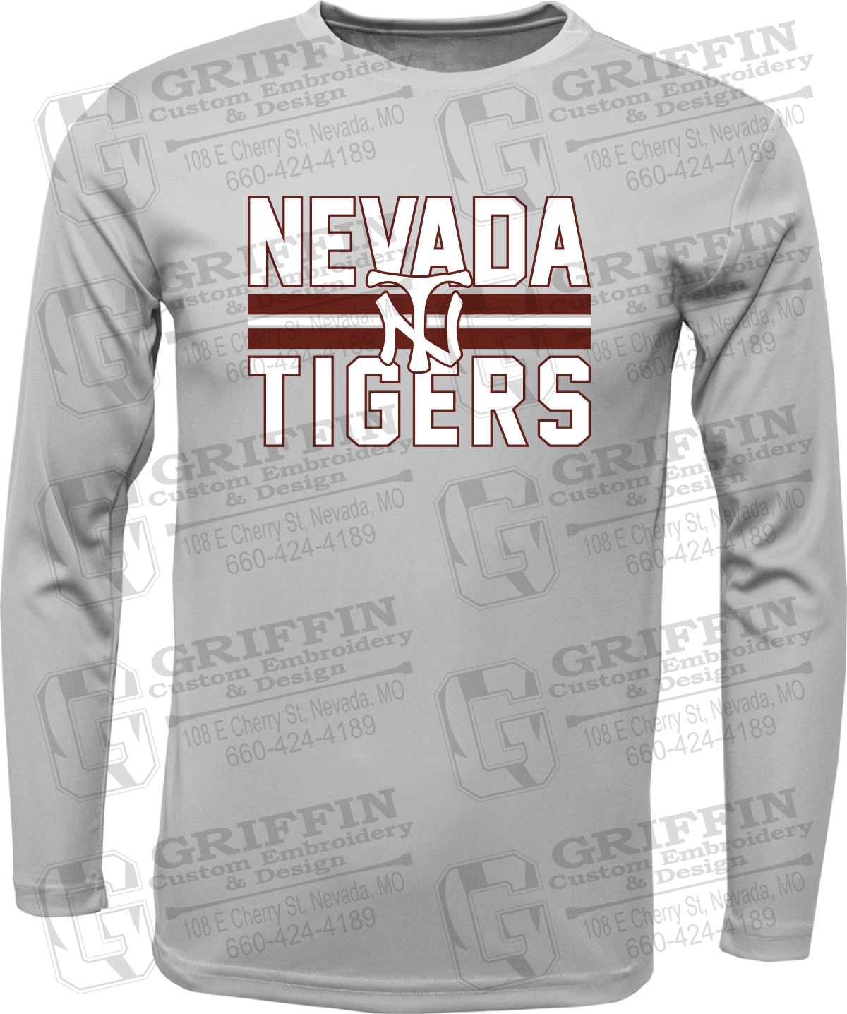 Toddler Dry-Fit Long Sleeve T-Shirt - Softball - Nevada Tigers 25-U