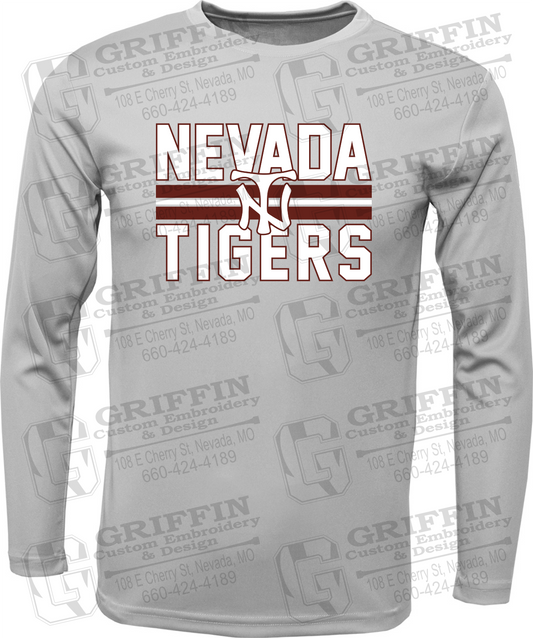Toddler Dry-Fit Long Sleeve T-Shirt - Baseball - Nevada Tigers 25-U