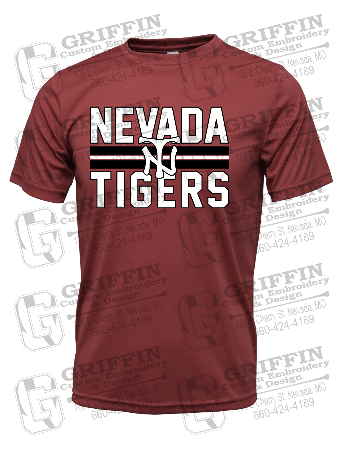 Dry-Fit Short Sleeve T-Shirt - Baseball - Nevada Tigers 25-U