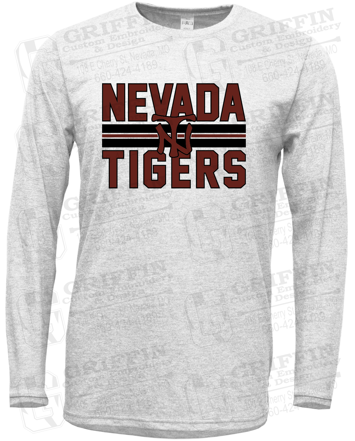 Soft-Tek Long Sleeve T-Shirt - Softball - Nevada Tigers 25-U