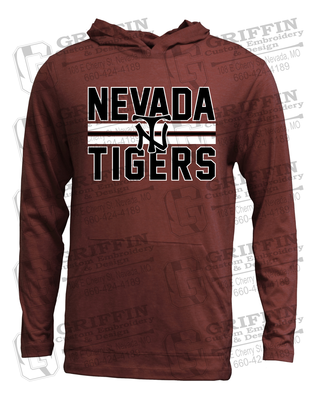 Soft-Tek T-Shirt Hoodie - Softball - Nevada Tigers 25-U