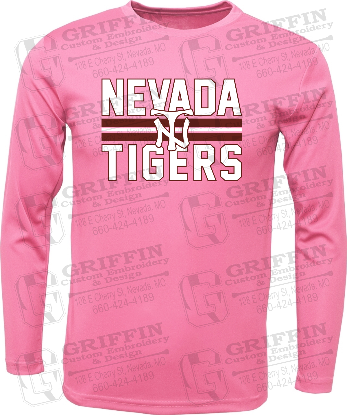 Toddler Dry-Fit Long Sleeve T-Shirt - Softball - Nevada Tigers 25-U