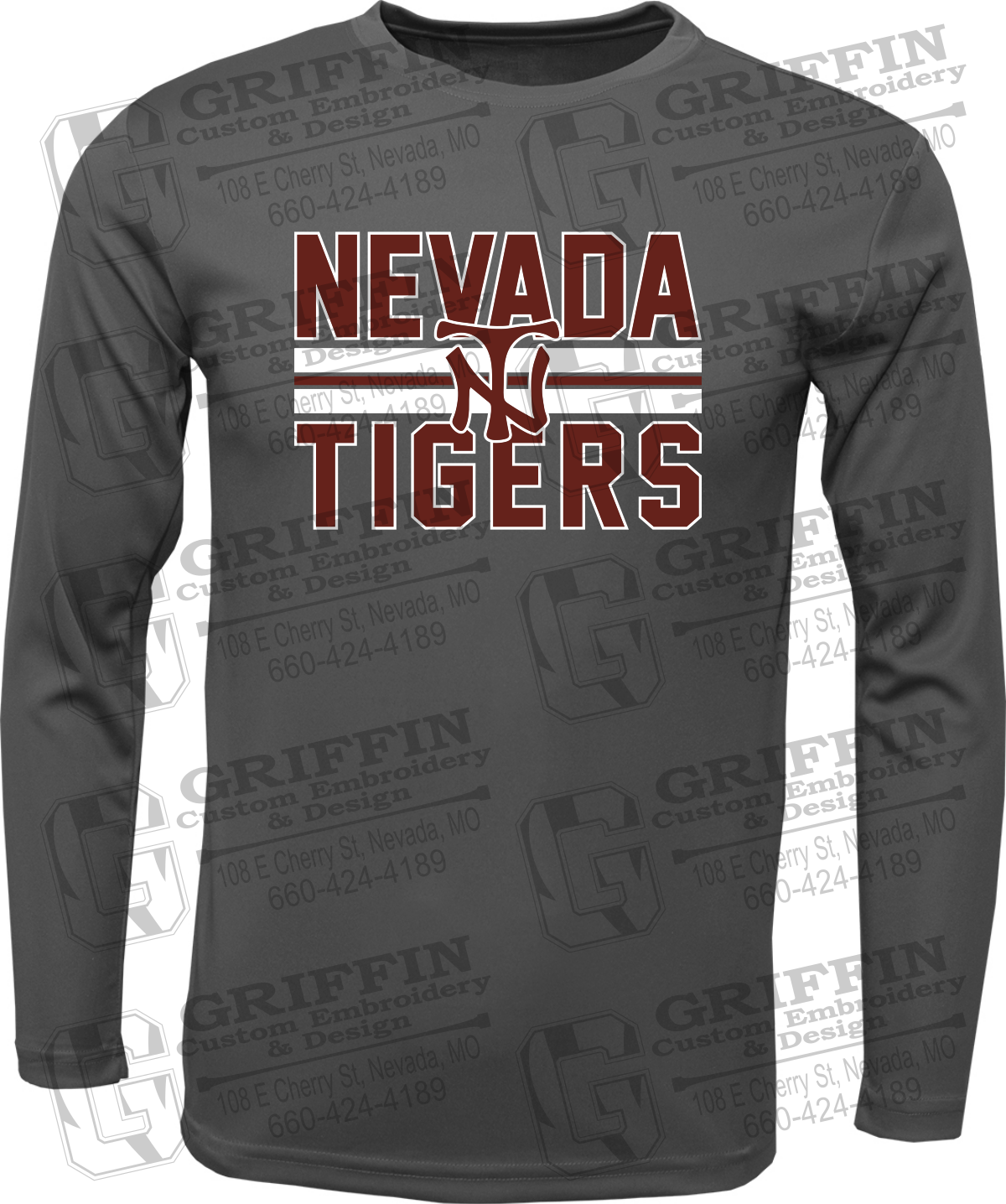 Toddler Dry-Fit Long Sleeve T-Shirt - Softball - Nevada Tigers 25-U