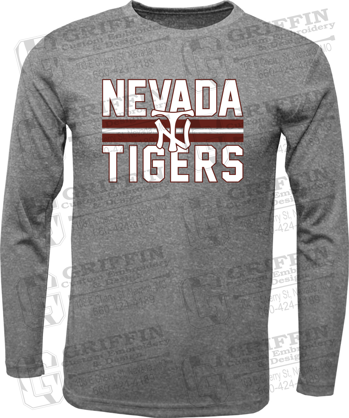 Toddler Dry-Fit Long Sleeve T-Shirt - Softball - Nevada Tigers 25-U