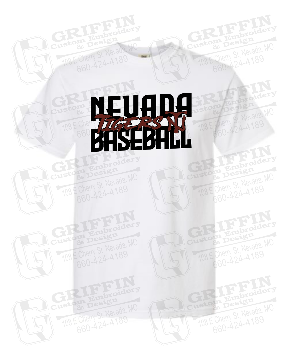 Comfort Colors Short Sleeve T-Shirt - Baseball - Nevada Tigers 25-V