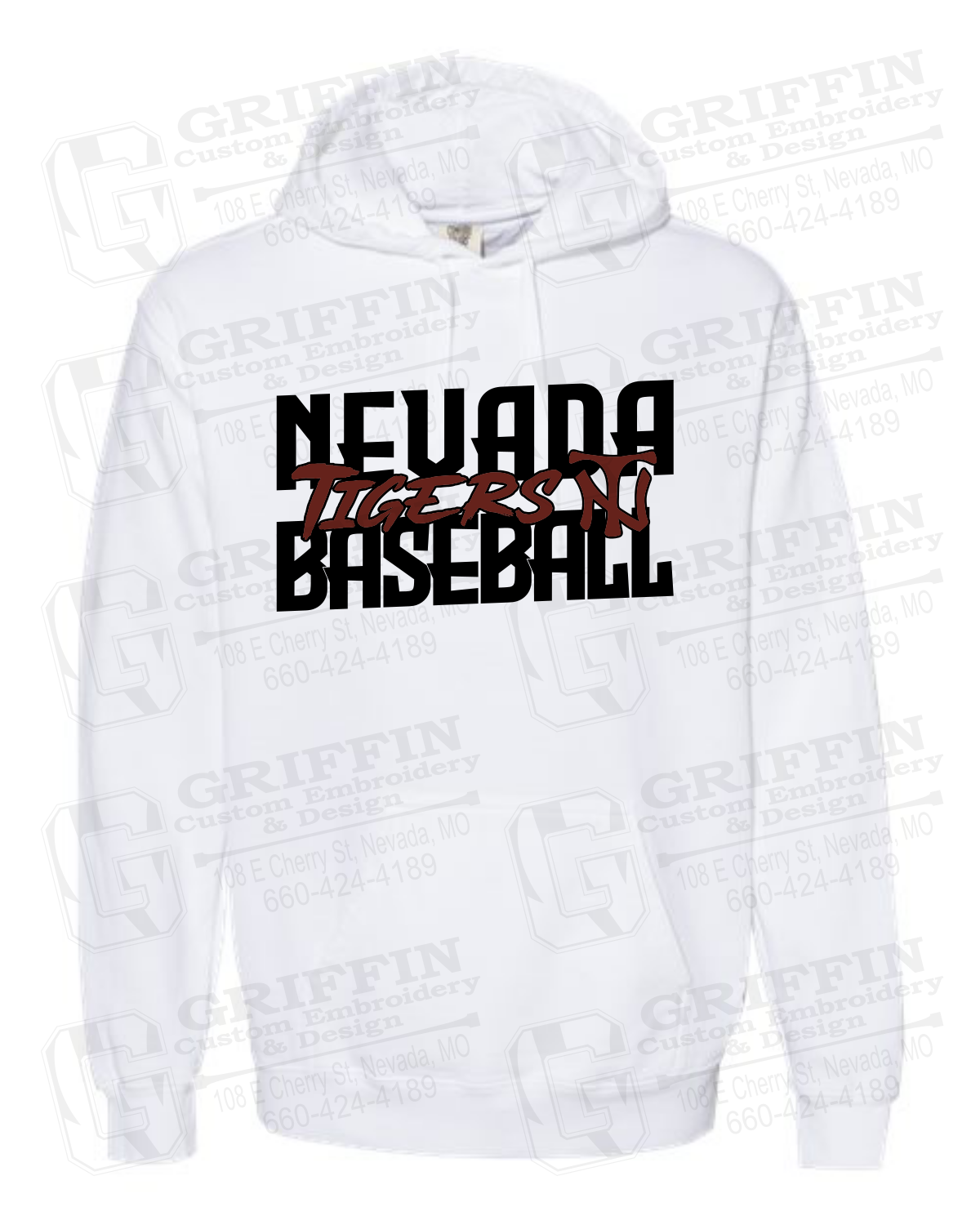 Comfort Colors Hoodie - Baseball - Nevada Tigers 25-V