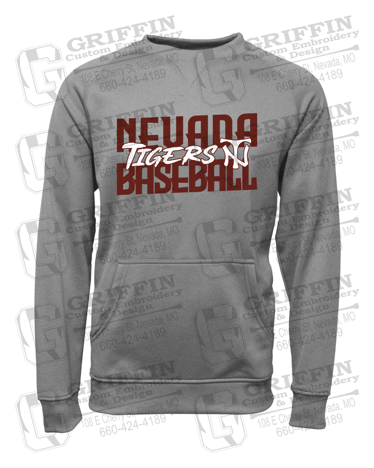 Performance Fleece Sweatshirt - Baseball - Nevada Tigers 25-V