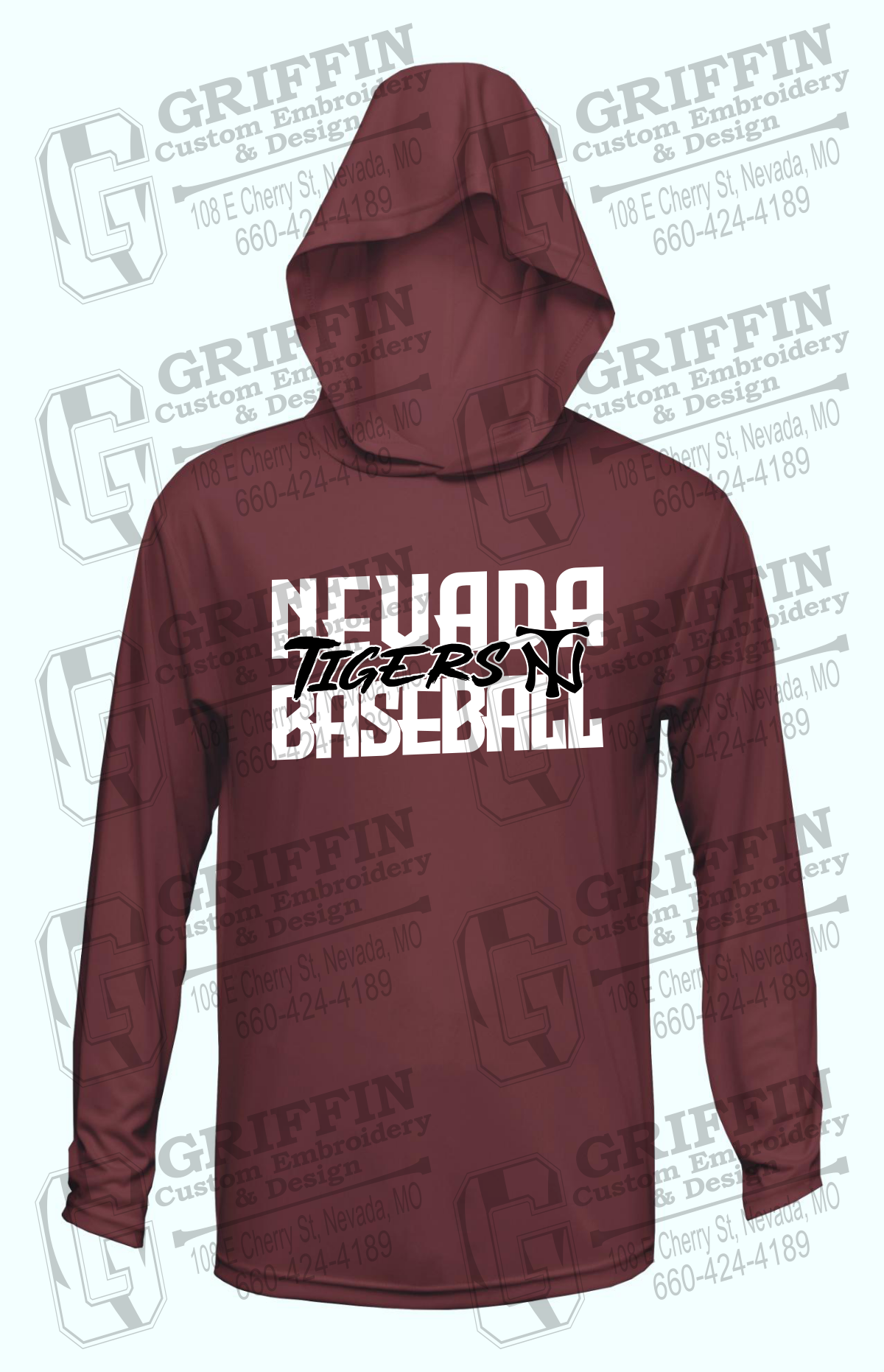 Dry-Fit T-Shirt Hoodie - Baseball - Nevada Tigers 25-V