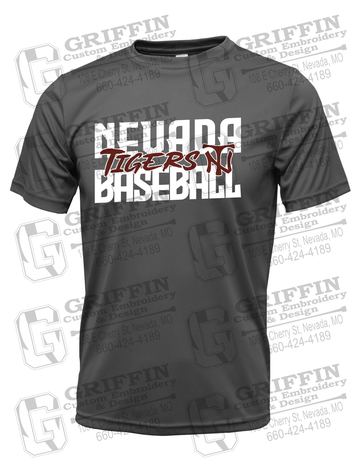 Dry-Fit Short Sleeve T-Shirt - Baseball - Nevada Tigers 25-V