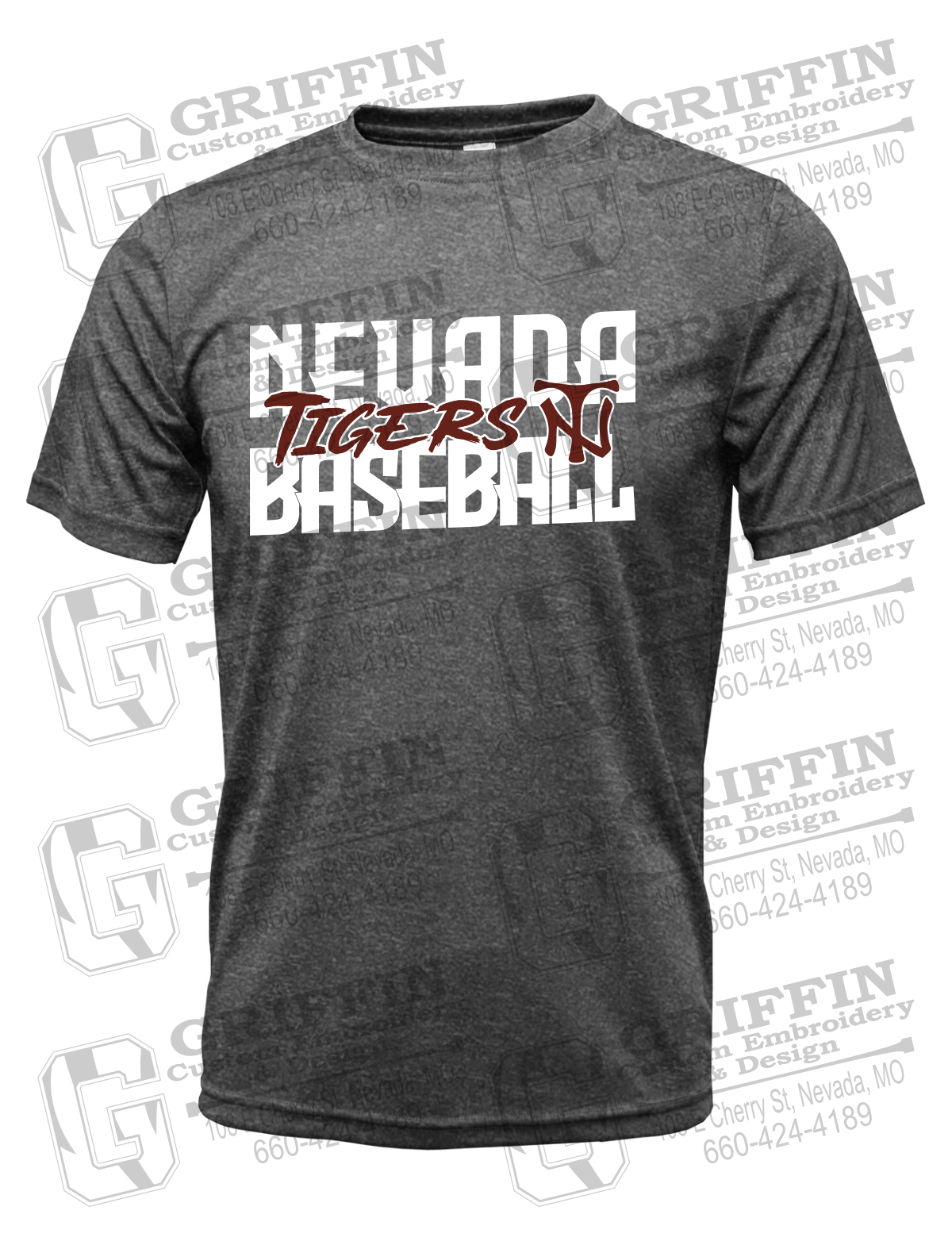 Dry-Fit Short Sleeve T-Shirt - Baseball - Nevada Tigers 25-V