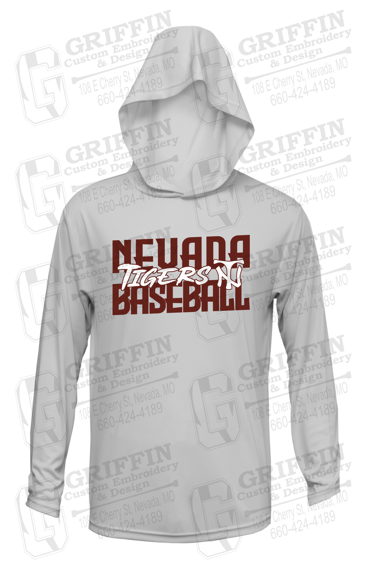 Dry-Fit T-Shirt Hoodie - Baseball - Nevada Tigers 25-V
