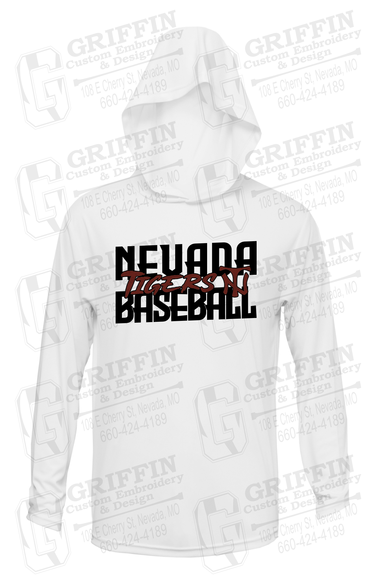 Dry-Fit T-Shirt Hoodie - Baseball - Nevada Tigers 25-V