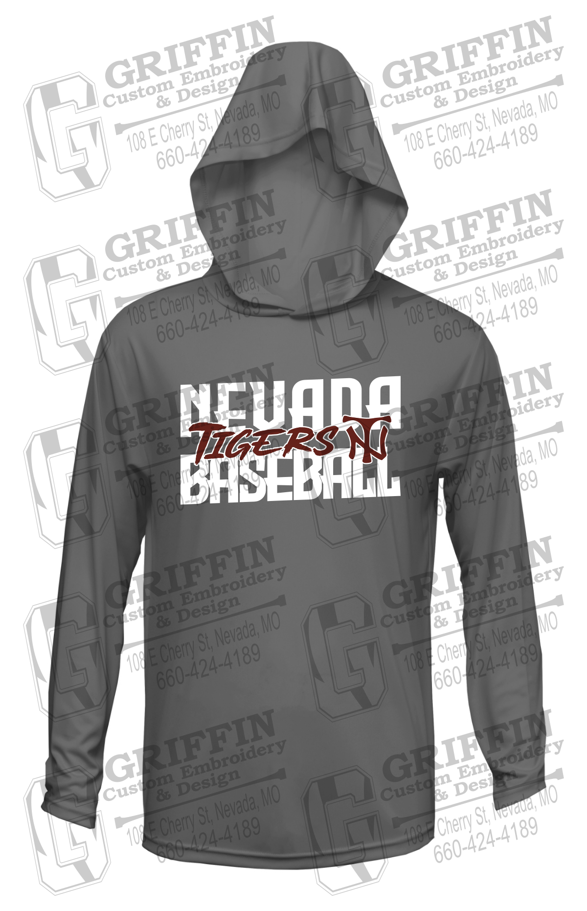 Dry-Fit T-Shirt Hoodie - Baseball - Nevada Tigers 25-V