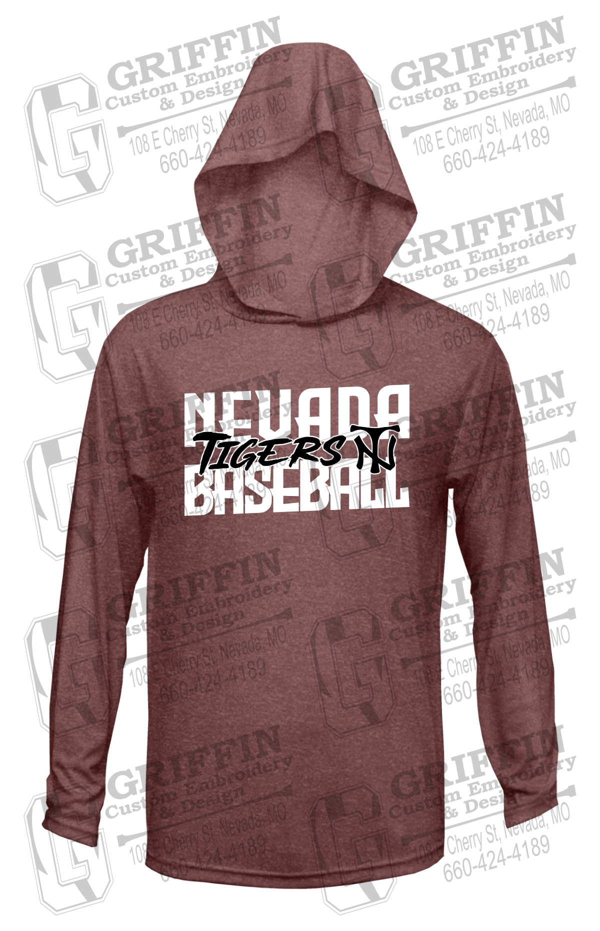 Dry-Fit T-Shirt Hoodie - Baseball - Nevada Tigers 25-V