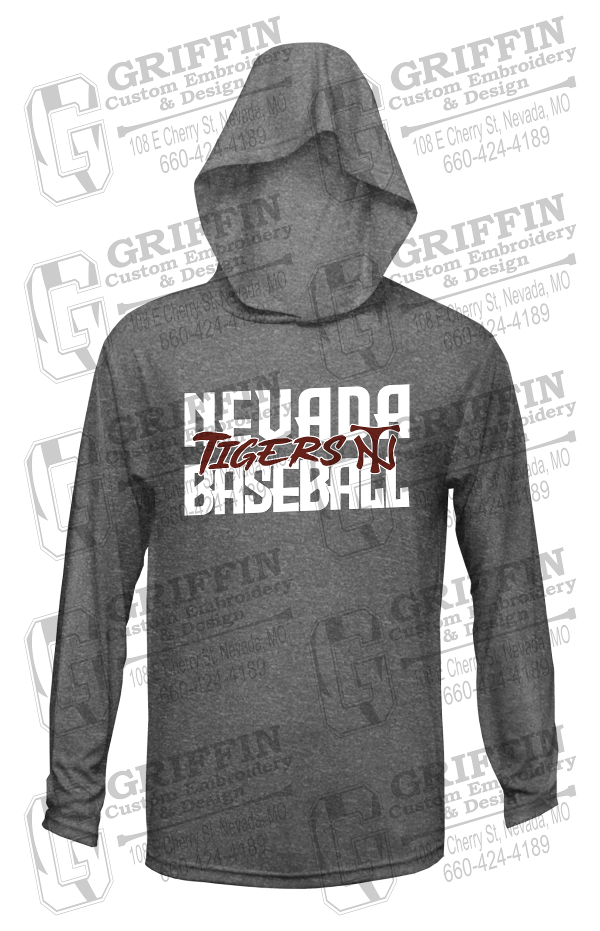 Dry-Fit T-Shirt Hoodie - Baseball - Nevada Tigers 25-V