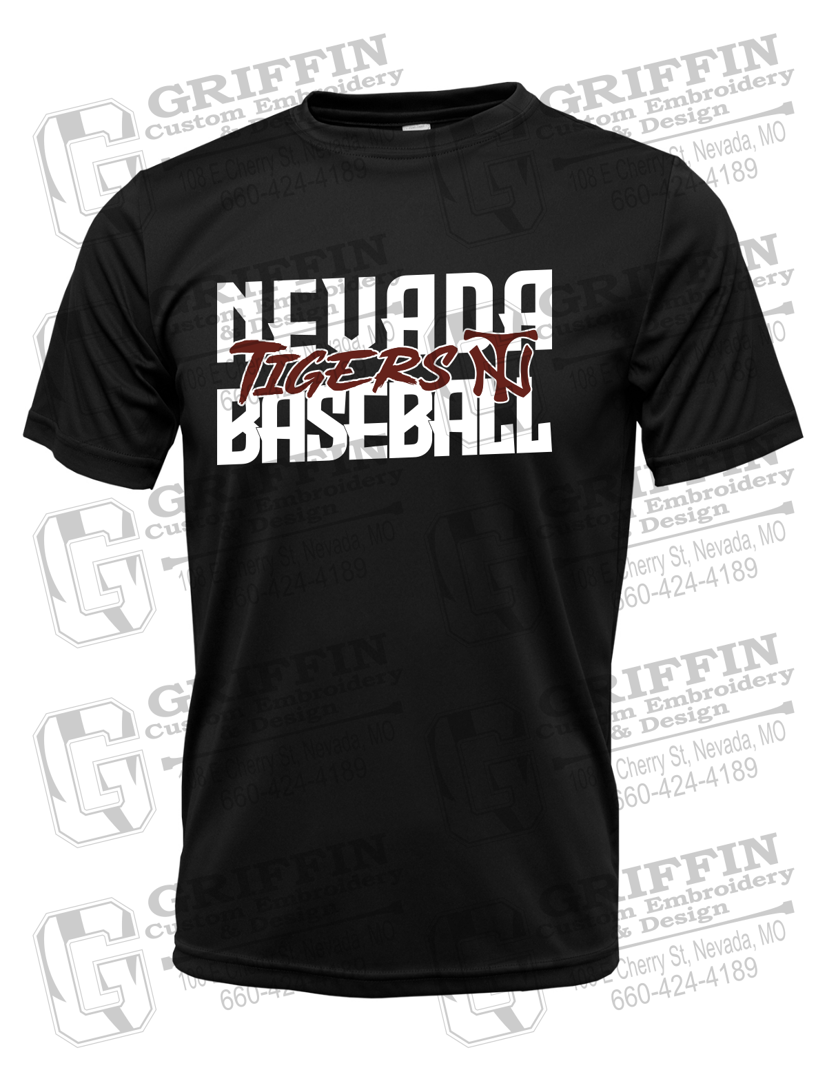 Dry-Fit Short Sleeve T-Shirt - Baseball - Nevada Tigers 25-V