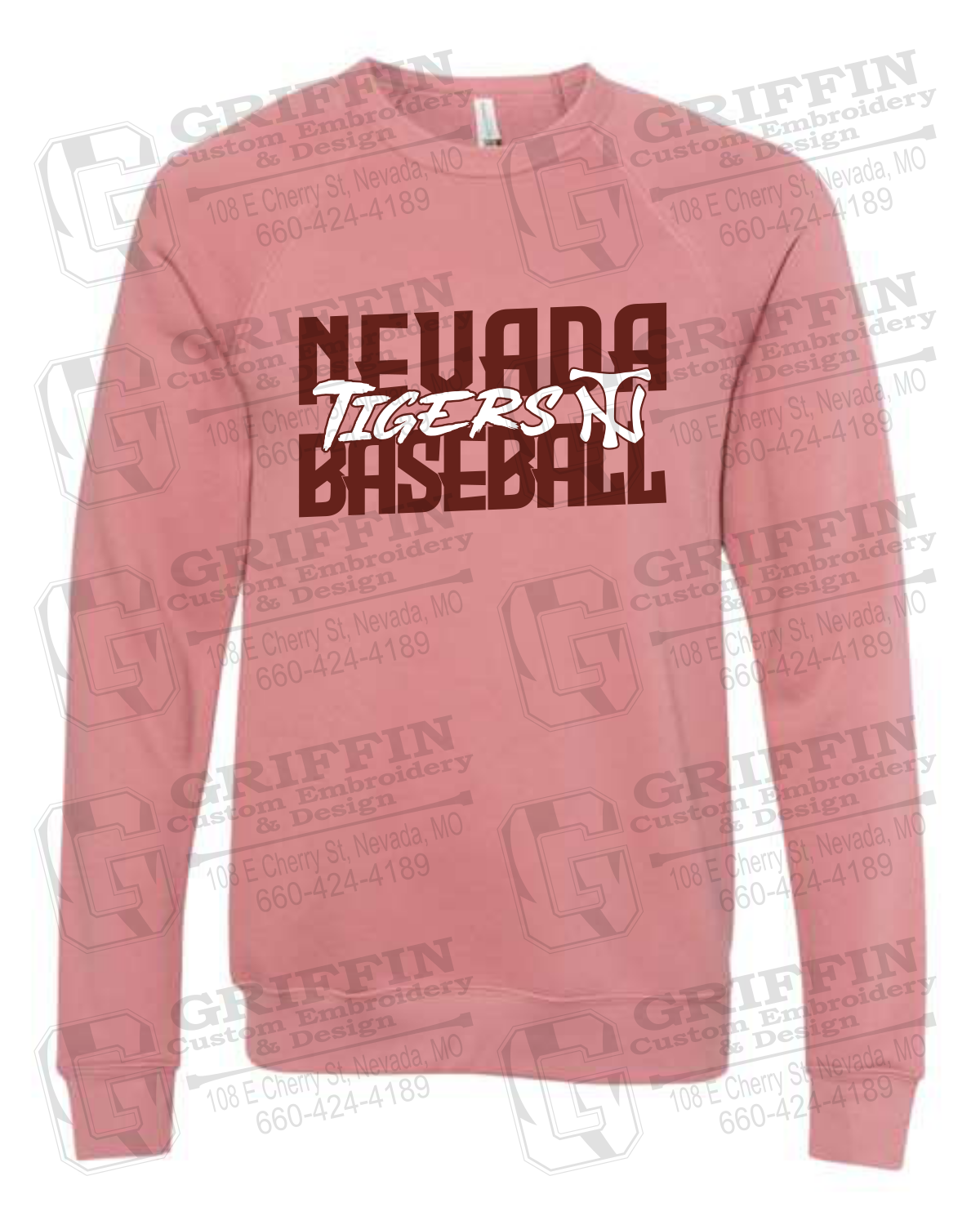 Sponge Fleece Sweatshirt - Baseball - Nevada Tigers 25-V