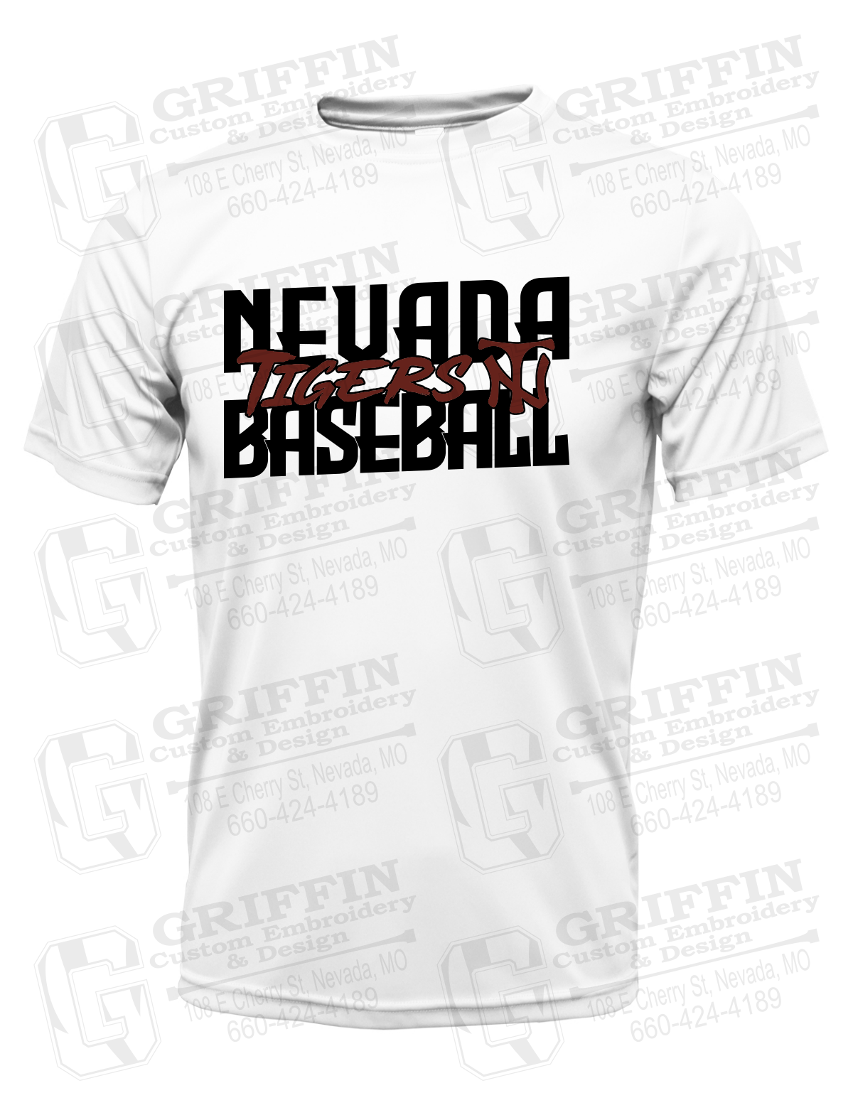 Dry-Fit Short Sleeve T-Shirt - Baseball - Nevada Tigers 25-V