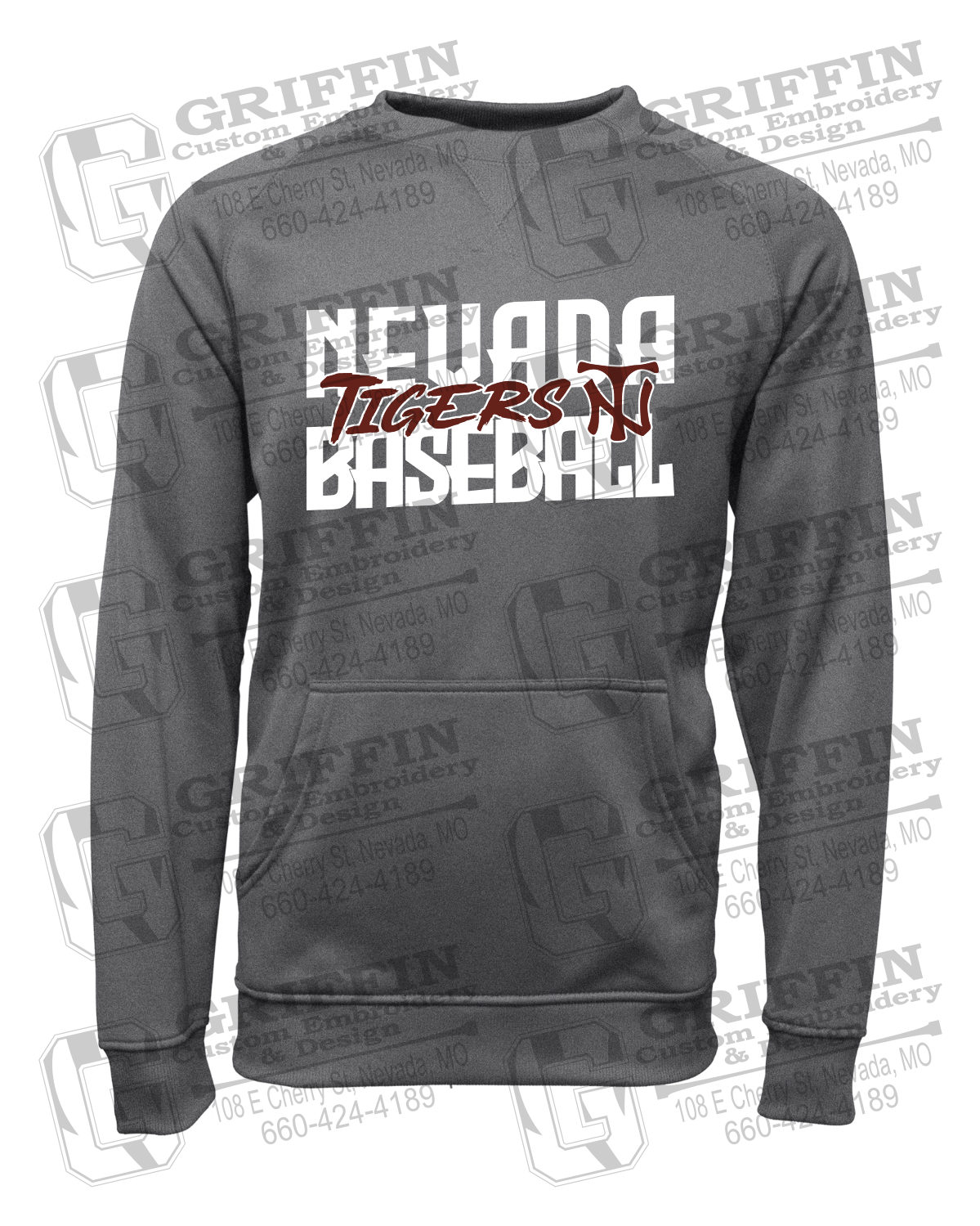 Performance Fleece Sweatshirt - Baseball - Nevada Tigers 25-V