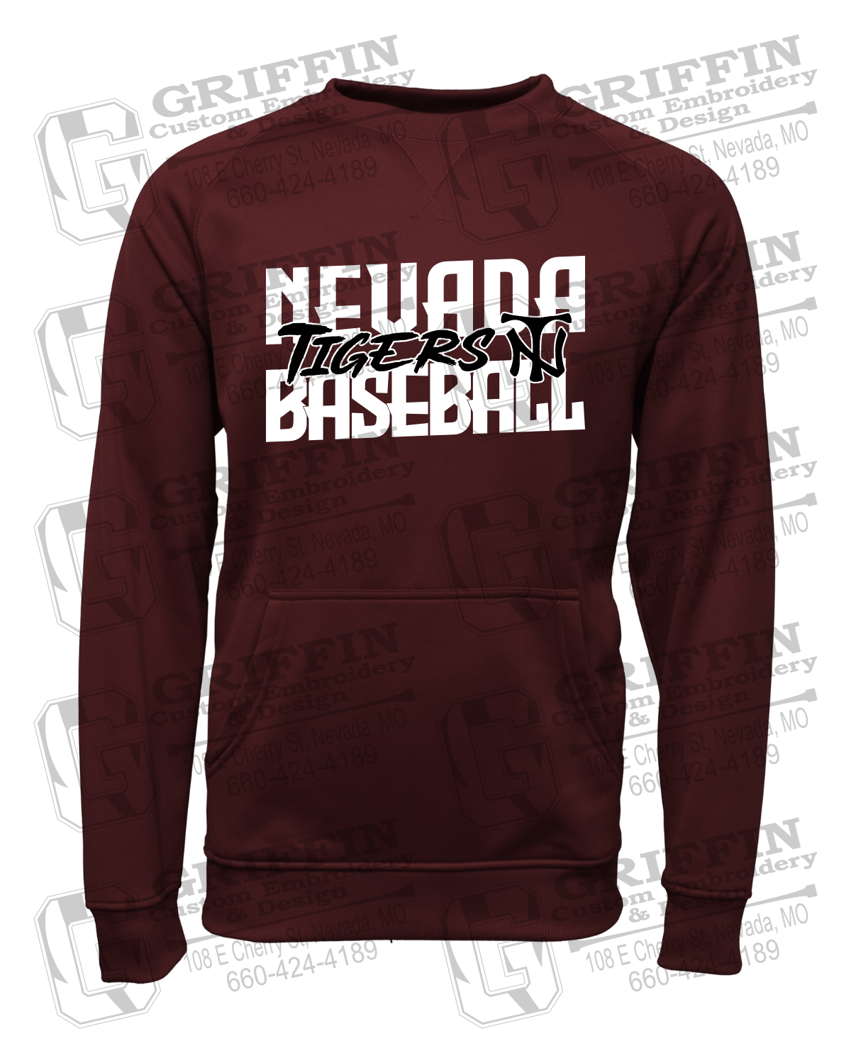 Performance Fleece Sweatshirt - Baseball - Nevada Tigers 25-V