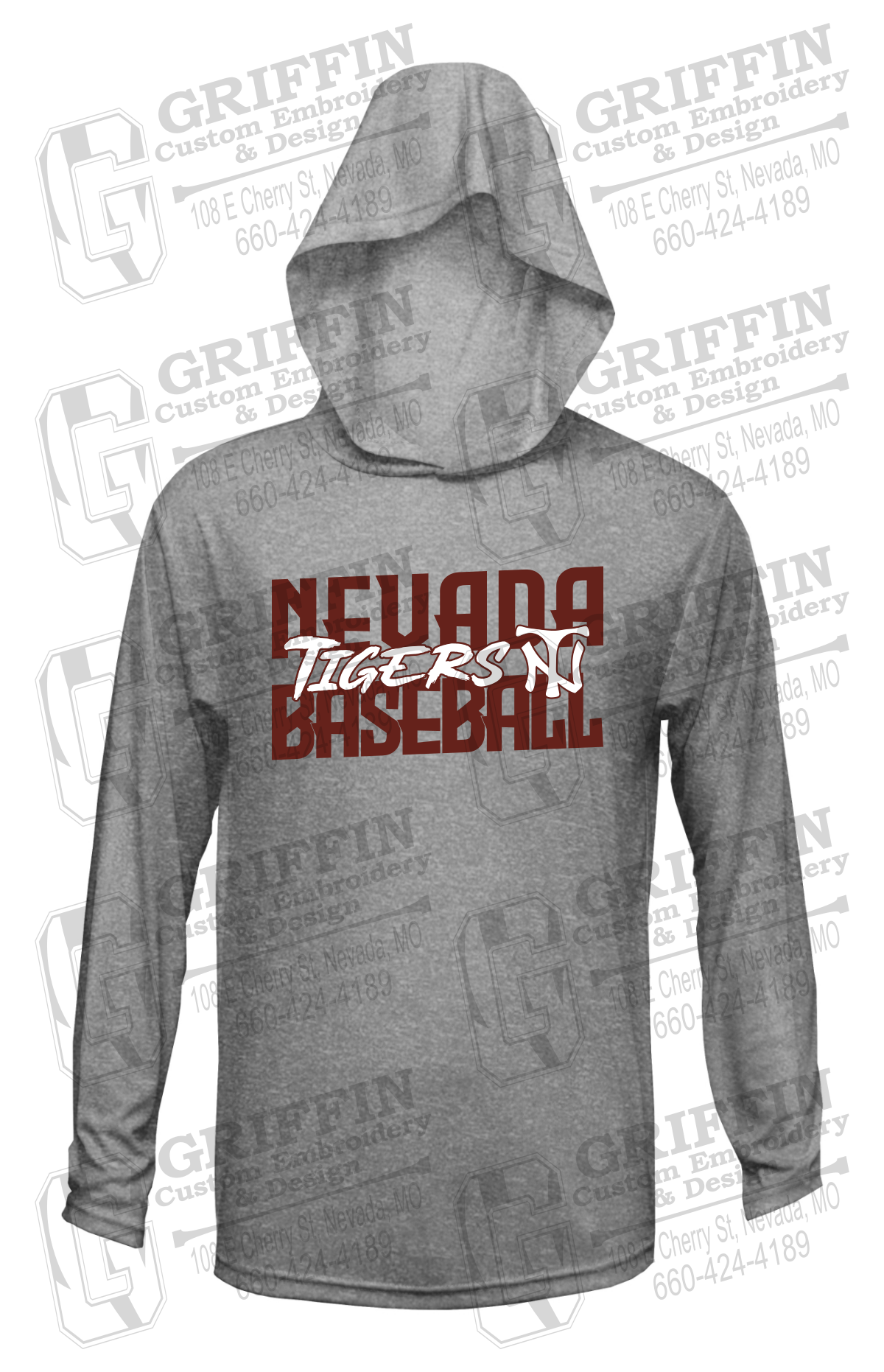 Dry-Fit T-Shirt Hoodie - Baseball - Nevada Tigers 25-V