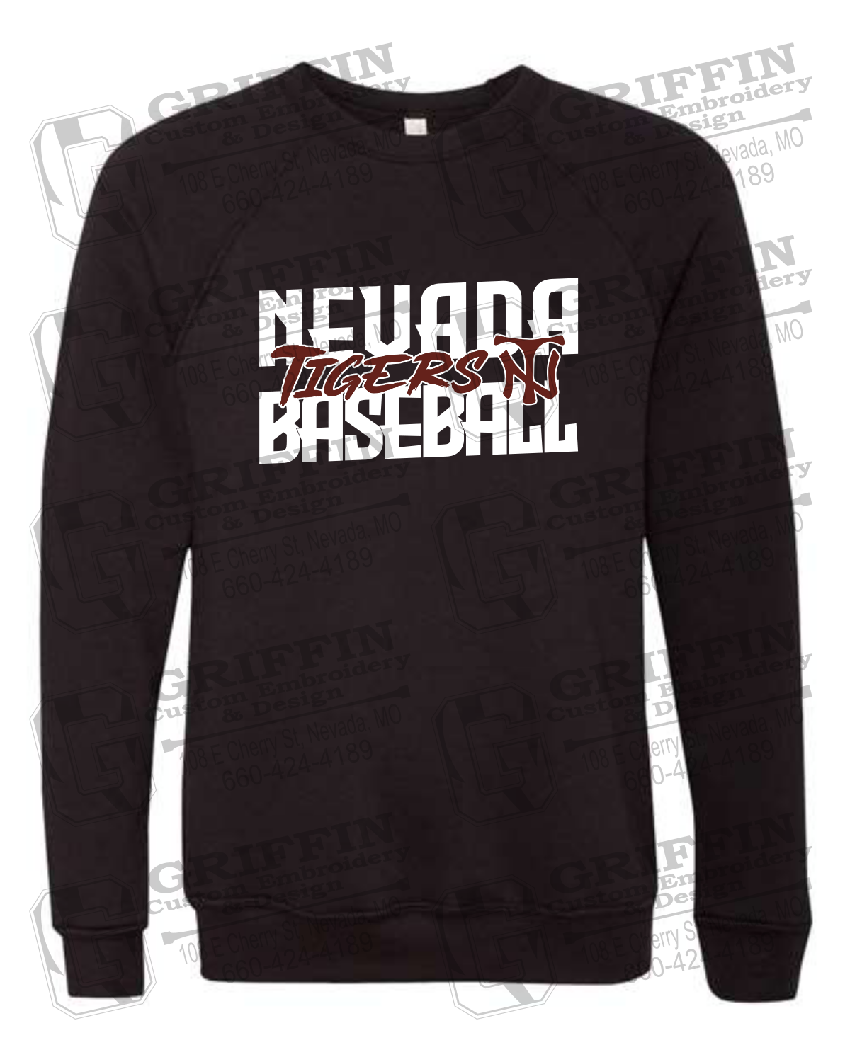 Sponge Fleece Sweatshirt - Baseball - Nevada Tigers 25-V
