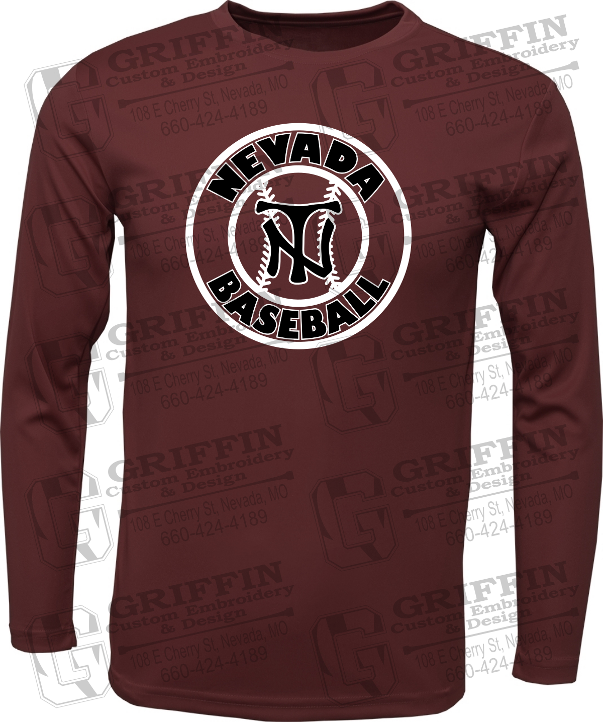Dry-Fit Long Sleeve T-Shirt - Baseball - Nevada Tigers 25-W