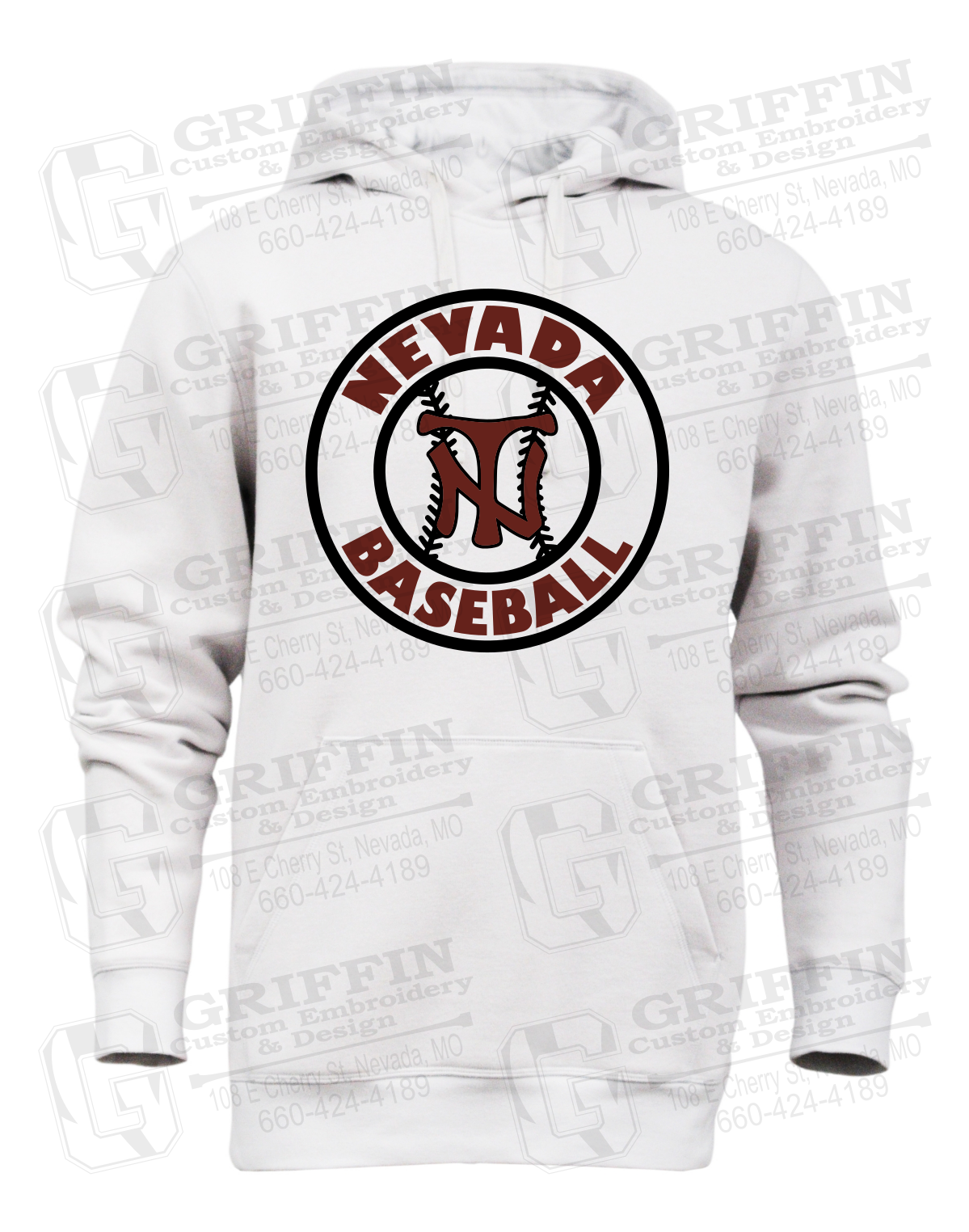 Heavyweight Fleece Hoodie - Baseball - Nevada Tigers 25-W