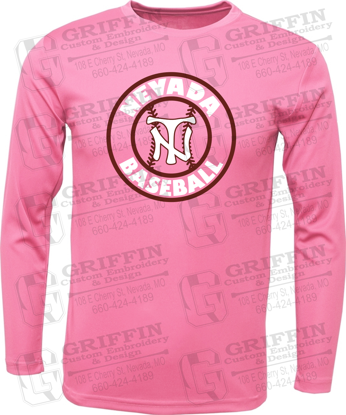 Toddler Dry-Fit Long Sleeve T-Shirt - Baseball - Nevada Tigers 25-W