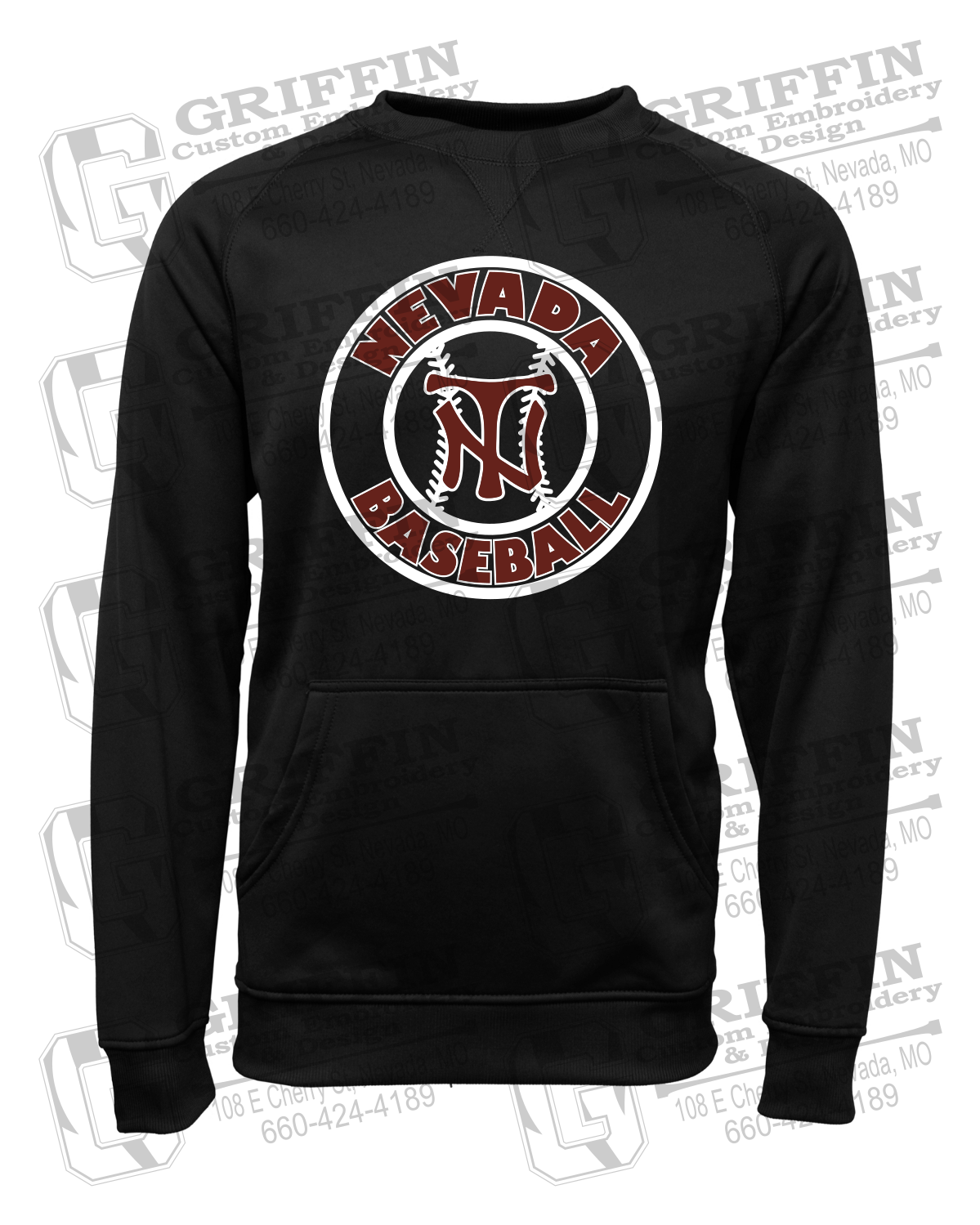 Performance Fleece Sweatshirt - Baseball - Nevada Tigers 25-W